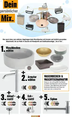 Hornbach Prospekt 	 ab 02.02.2026 gültig | Seite: 48 | Produkte: Waschbecken, Armatur