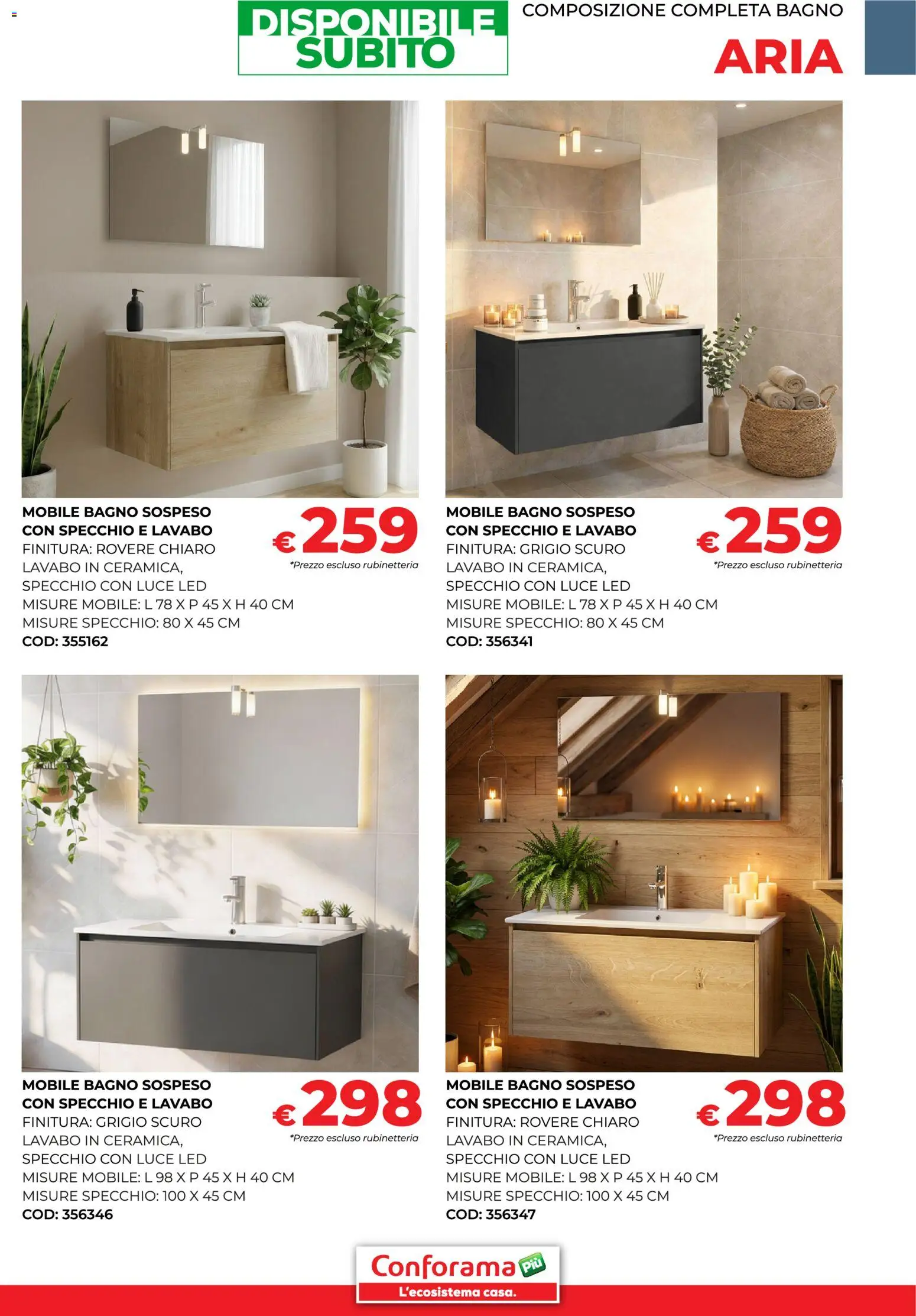 Volantino Conforama del 30.01.2026 | Pagina: 15 | Prodotti: Mobile, Bagno, Specchio