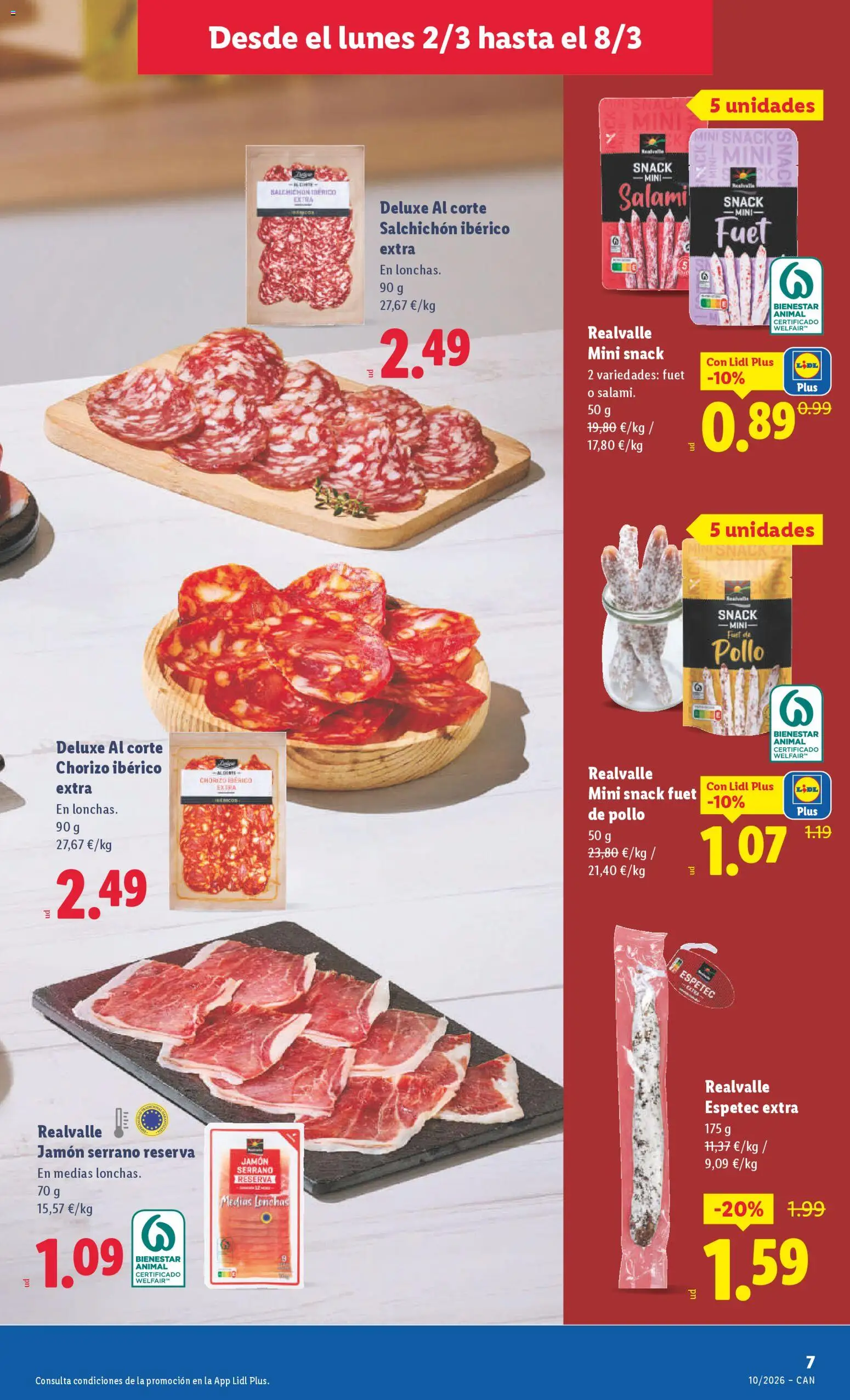 Lidl folleto │ válido desde el 02.03.2026 | Página: 9 | Productos: Jamón serrano, Jamón ibérico, Jamón, Νυχτικό