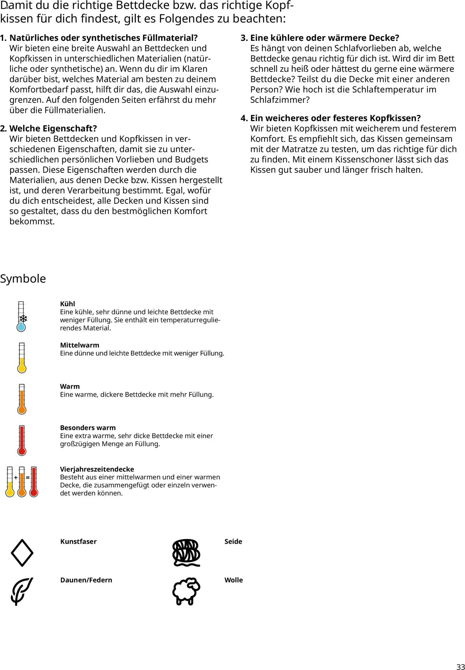 Ikea Prospekt  Schlafkomfort	 – gültig ab 30.09.2025 | Seite: 33 | Produkte: Bett, Decke, Bettdecke, Kopfkissen
