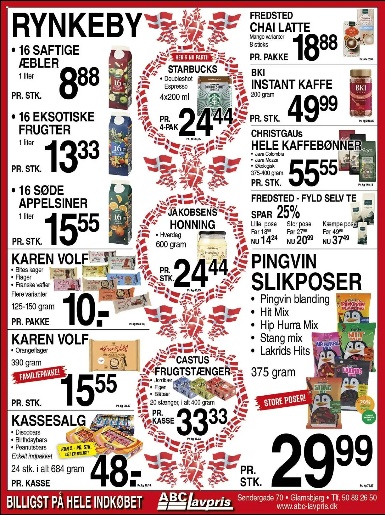 Abc Lavpris tilbudsavis – gyldig fra 03.09.2025 | Side: 7 | Produkter: Lakrids, Vafler, Honning, Flager