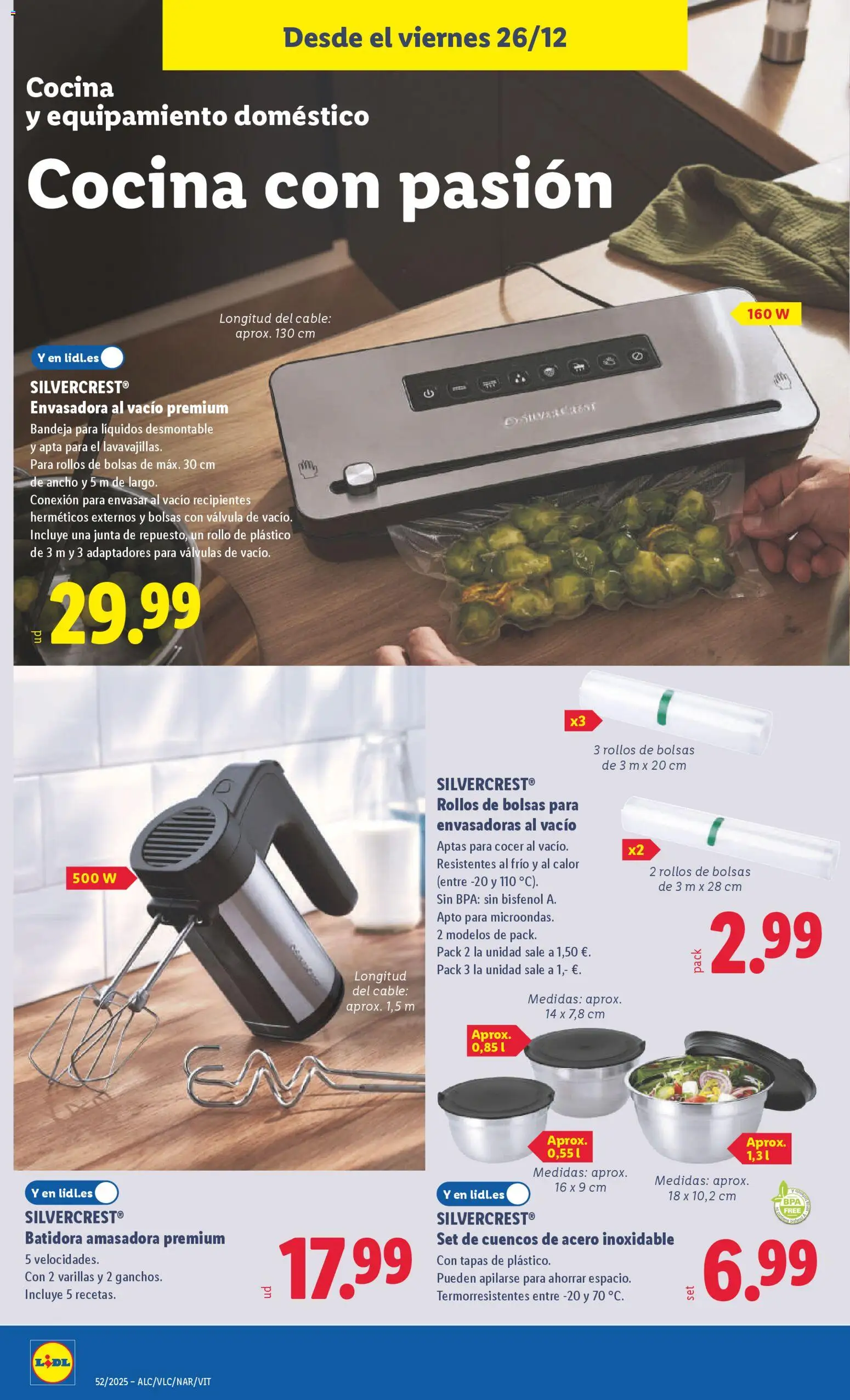 Lidl folleto de bazar │ válido desde el 22.12.2025 | Página: 24 | Productos: Cable, Cocina, Batidora, Bandeja
