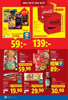 Lidl - erbjudanden - Förhandsvisning av reklamblad från butik Lidl aktuell från 10.11.2025 | Sida: 6 | Produkter: Galler, Ost, Wienerkorv, Pasta