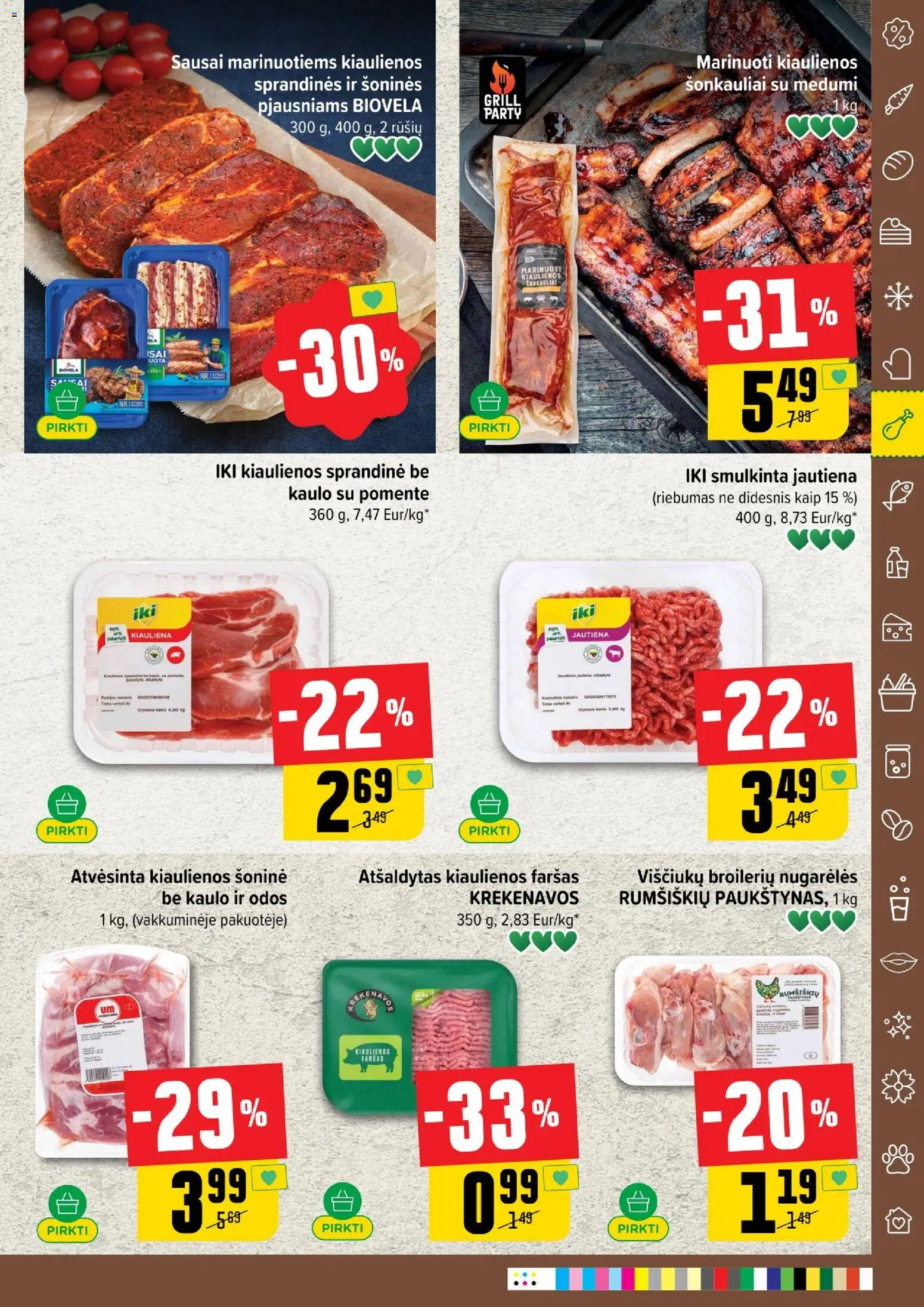 IKI akcijos nuo 01.05.2026 | Puslapis: 21 | Prekių: Kiaulienos, Kiauliena, Jautiena