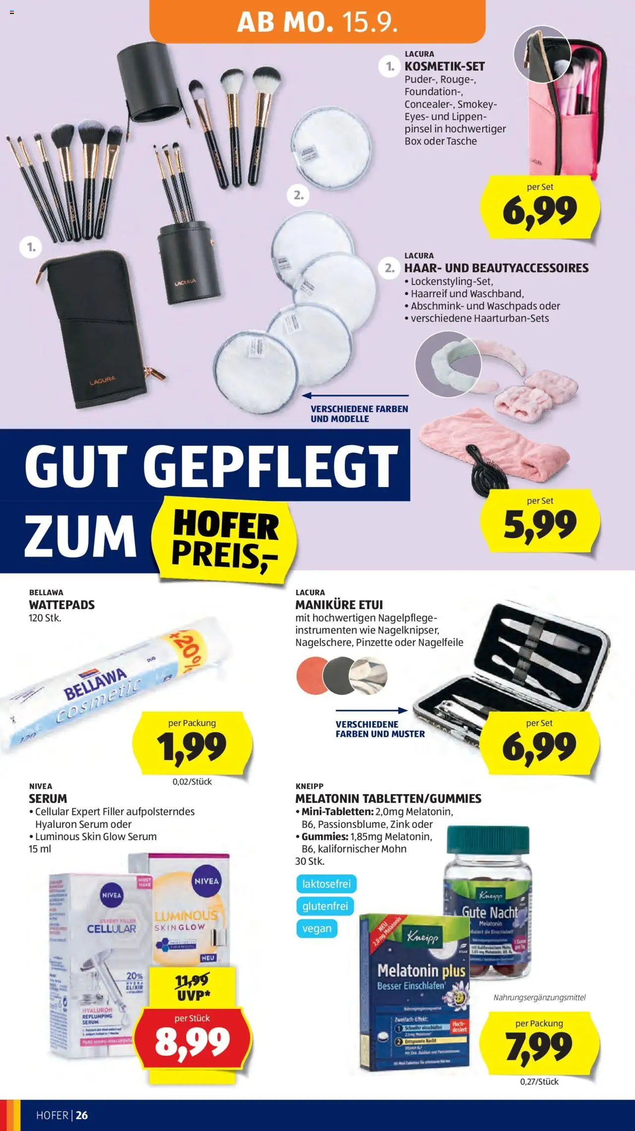 Hofer Flugblatt gültig ab 12.09.2025 | Seite: 30 | Produkte: Tasche, Box, Rouge, Pinsel