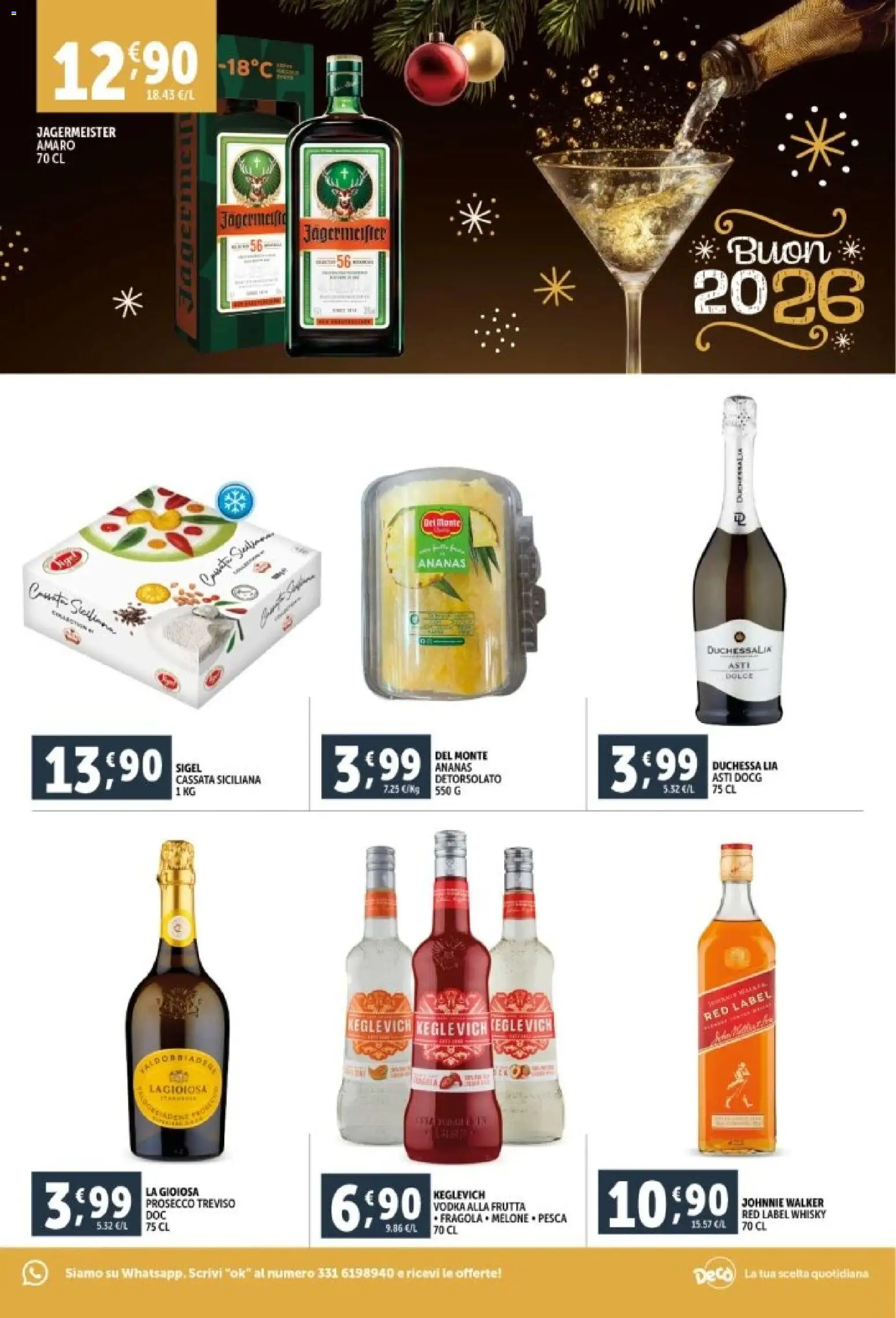 Volantino Decò del 29.12.2025 | Pagina: 3 | Prodotti: Whisky, Frutta, Ananas, Amaro