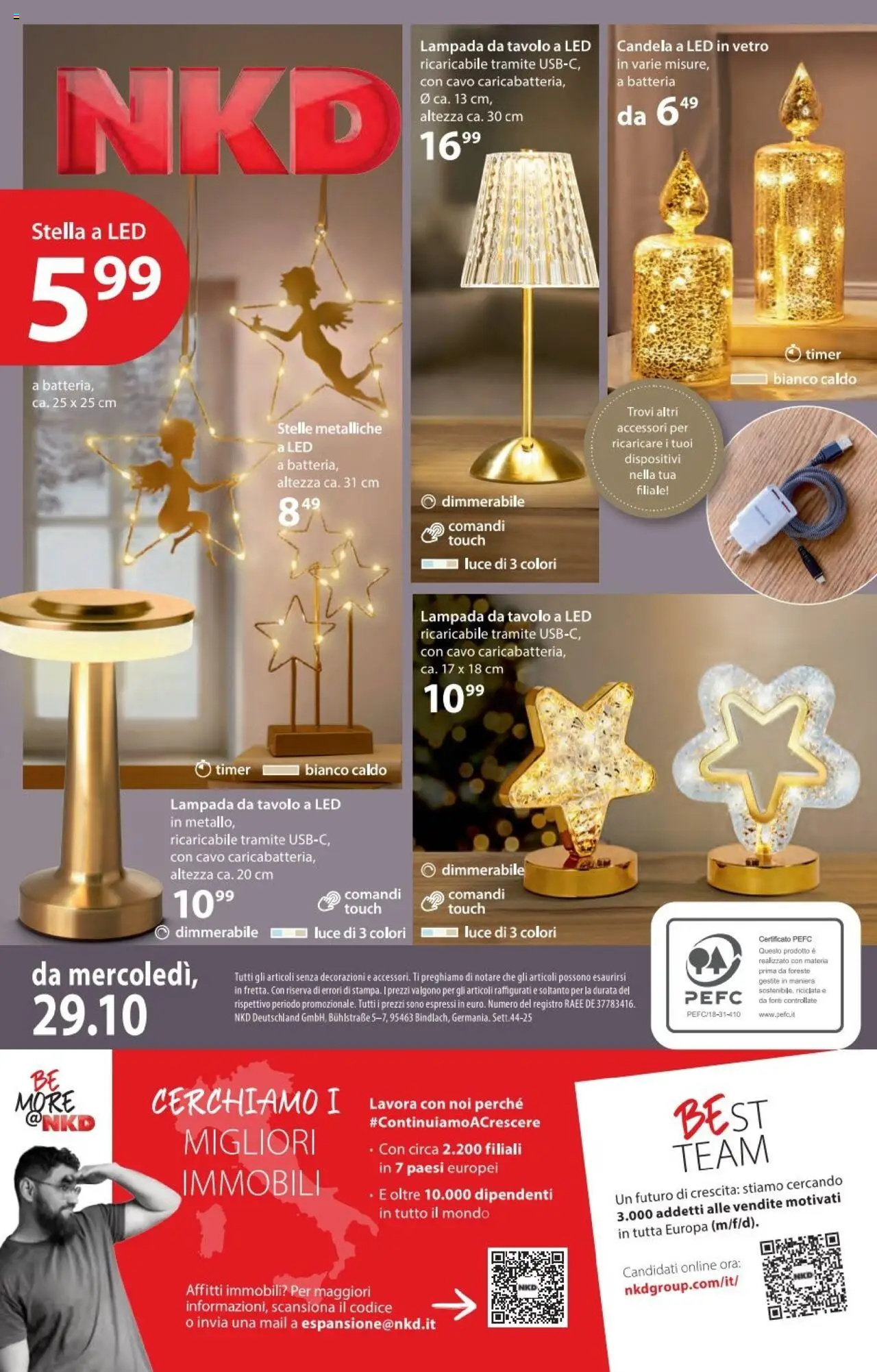 Volantino NKD del 29.10.2025 | Pagina: 24 | Prodotti: Cavo, Tavolo, Lampada, Decorazioni