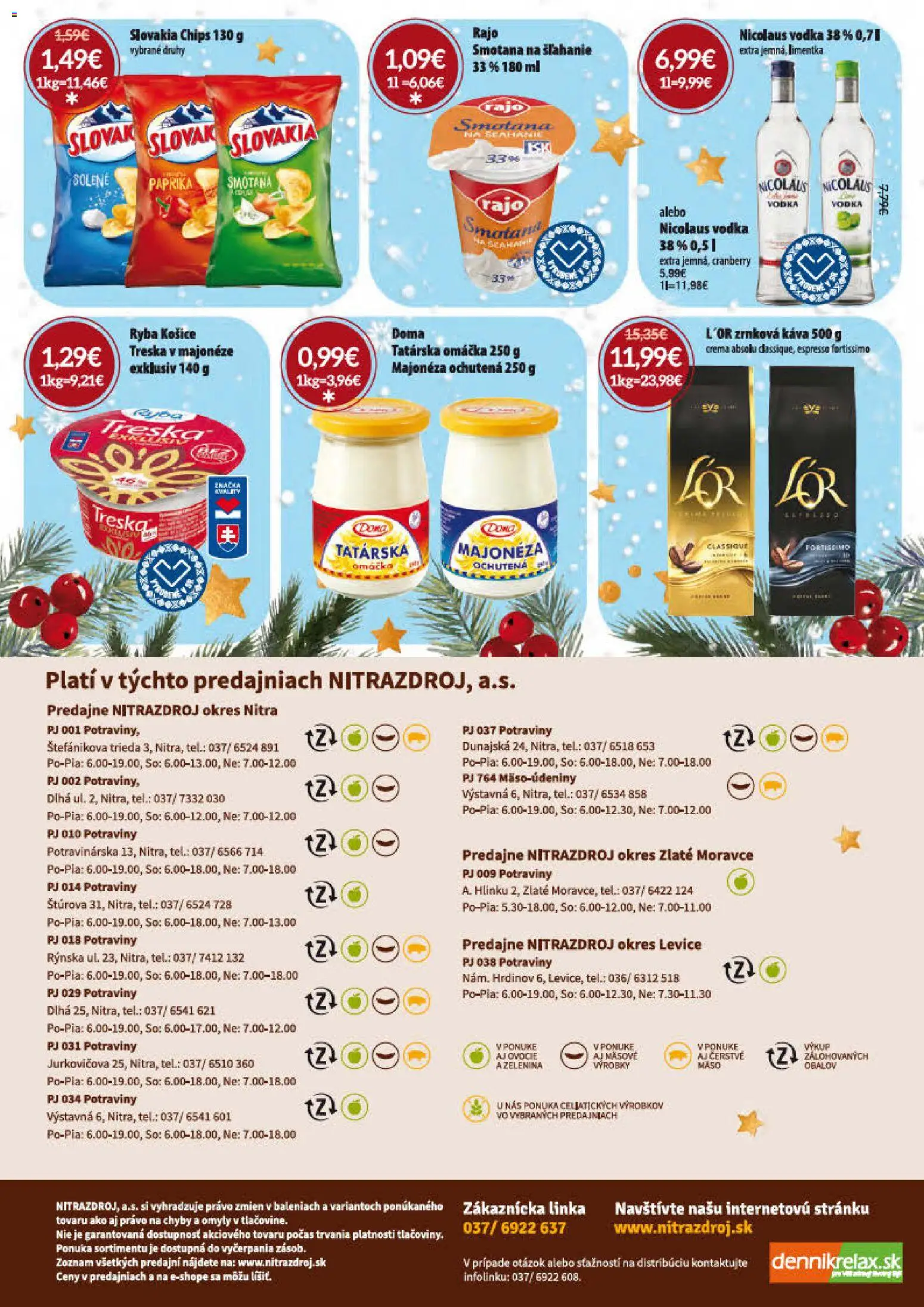 Nové Nitrazdroj akcie – leták je platný od 15.12.2025 | Strana: 24 | Produkty: Smotana, Ryba, Treska, Smotana na šľahanie