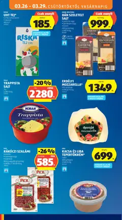 PICK RÁKÓCZI SZALÁMI, szeletelt, csemege vagy paprikás, 88,8 g vagy 80 g/csomag - amely érvényes a következő dátumtól: 26.03.2026 | Oldal: 26