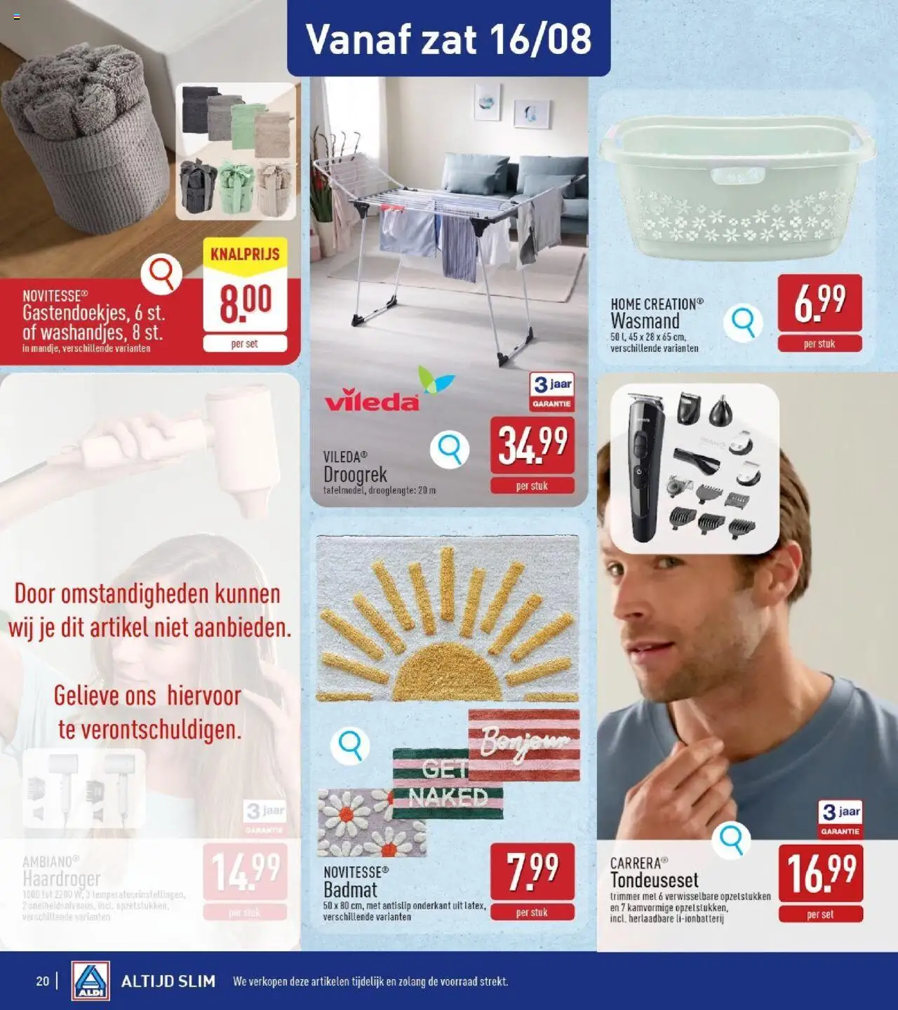 {H1} | Pagina: 20 | Producten: Badmat, Trimmer, Haardroger