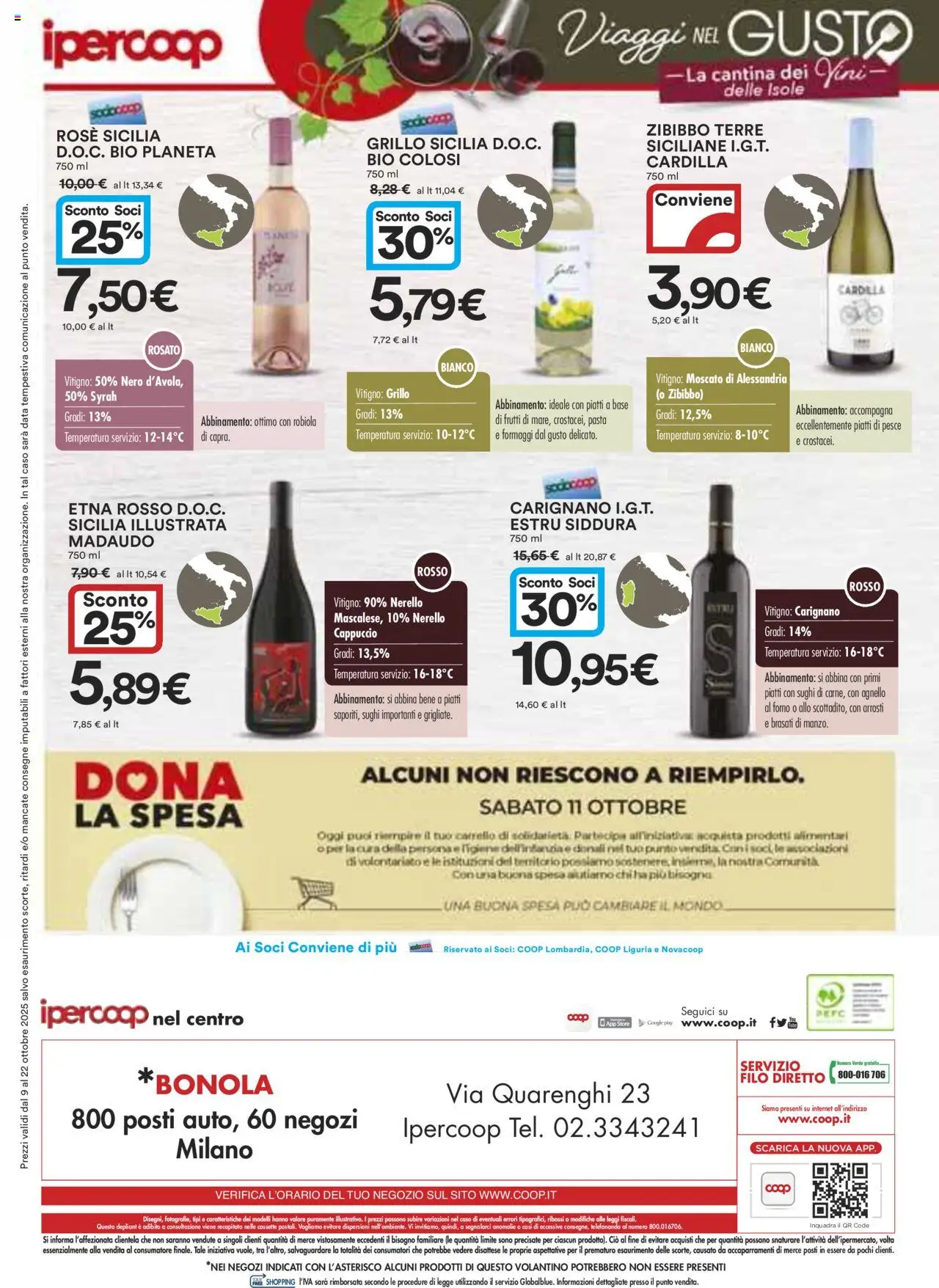 Volantino Ipercoop del 09.10.2025 | Pagina: 12 | Prodotti: Pesce, Carrello, Data, Forno