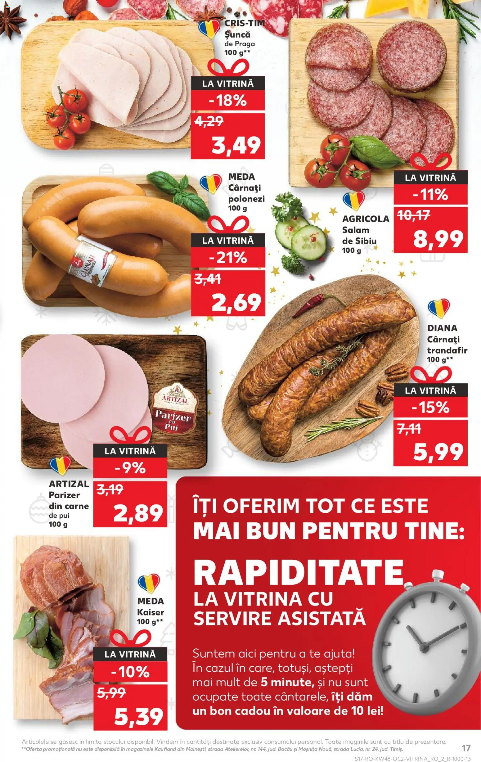 Noul catalog Kaufland – valabil de la 26.11.2025 | Pagină: 17 | Produse: Vitrină, Salam, Carne De Pui, Parizer