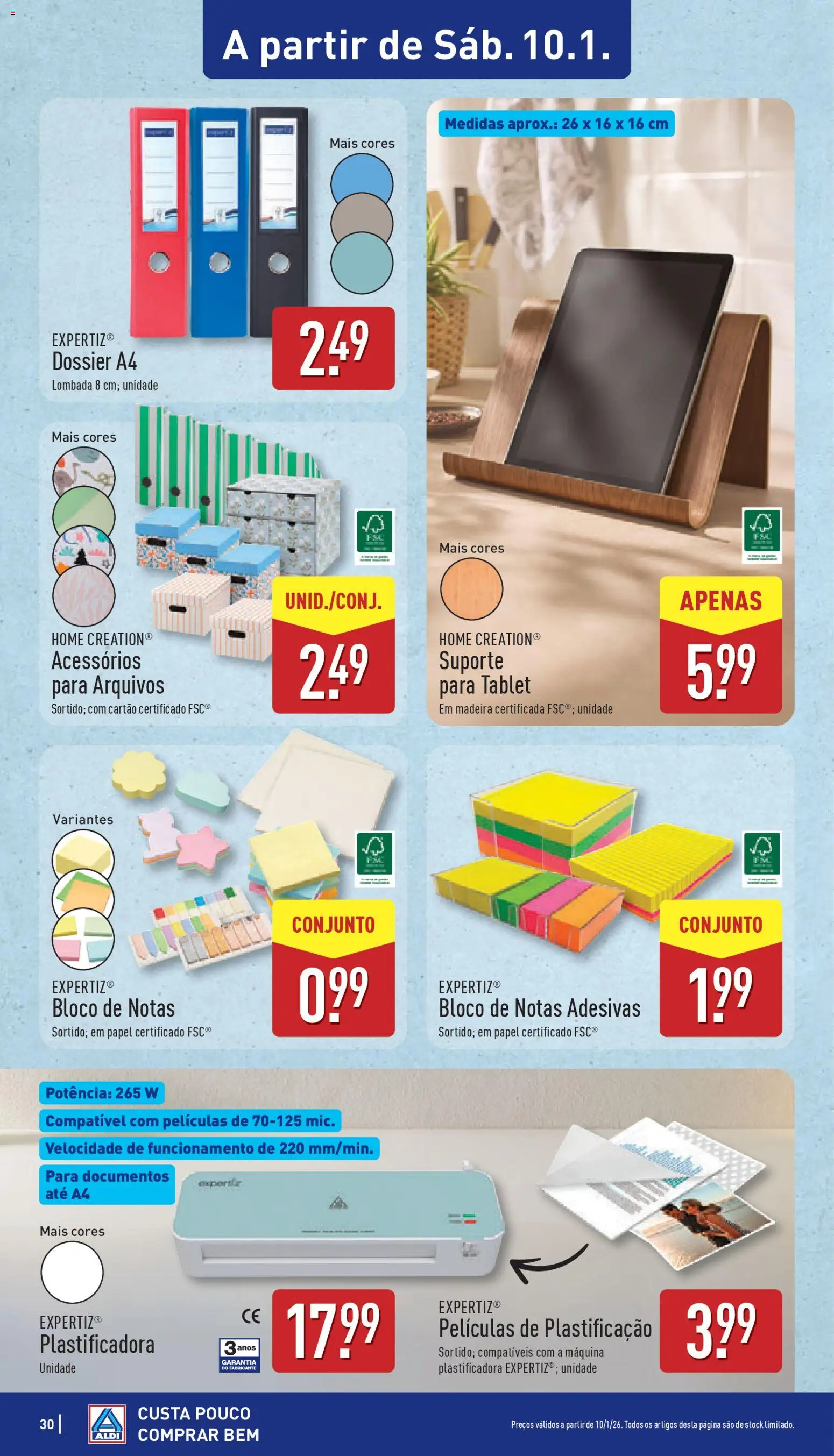 Aldi folheto │ válido de 05.01.2026 | Página: 30 | Produtos: Plastificadora, Tablet