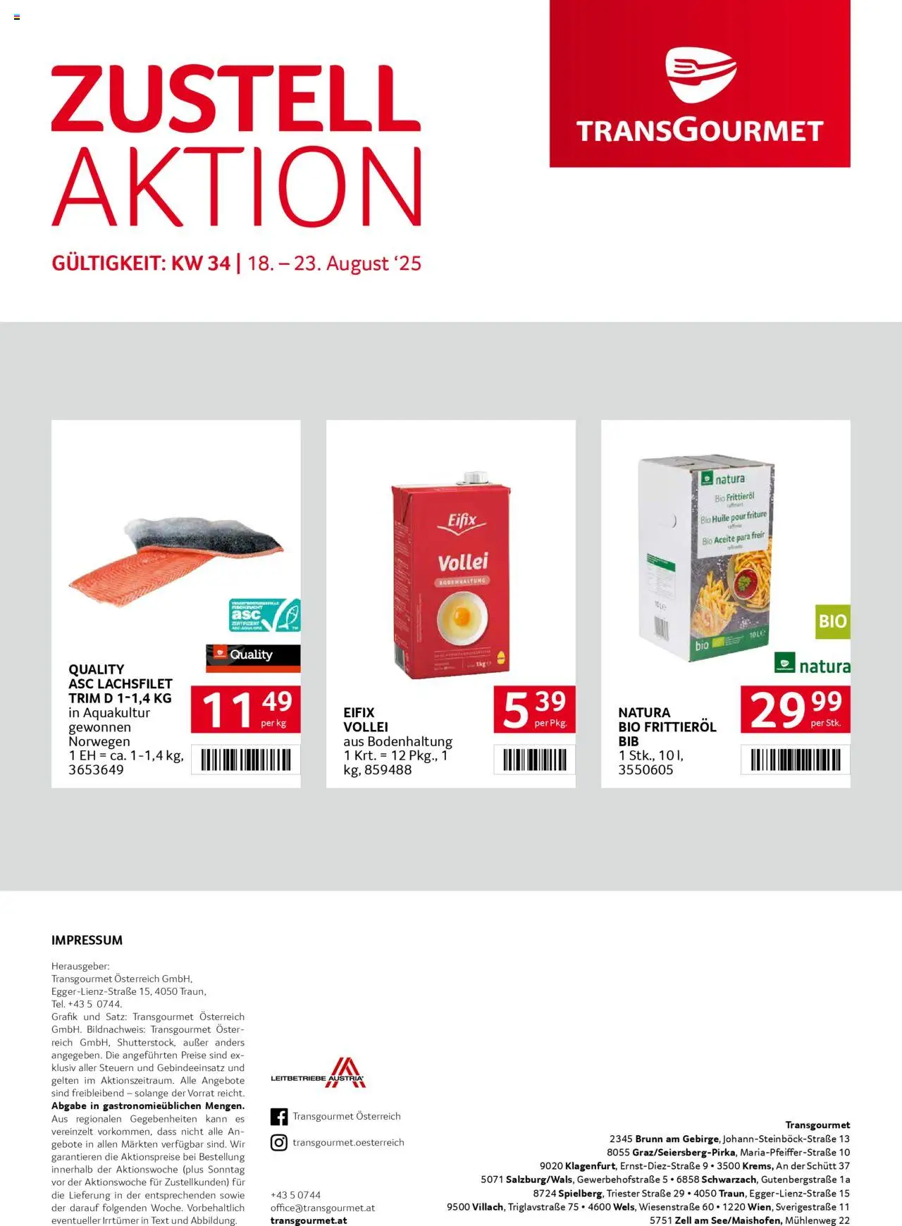 Transgourmet Zustellaktion gültig ab 17.08.2025 | Seite: 28 | Produkte: Huile à frire