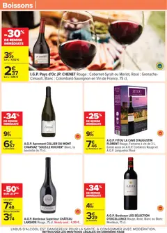 Carrefour - Prévisualisation de Carrefour Nos promos et doublez vos euros cagnottés valide à partir de 29.12.2025 | Page: 62 | Produits: Vin