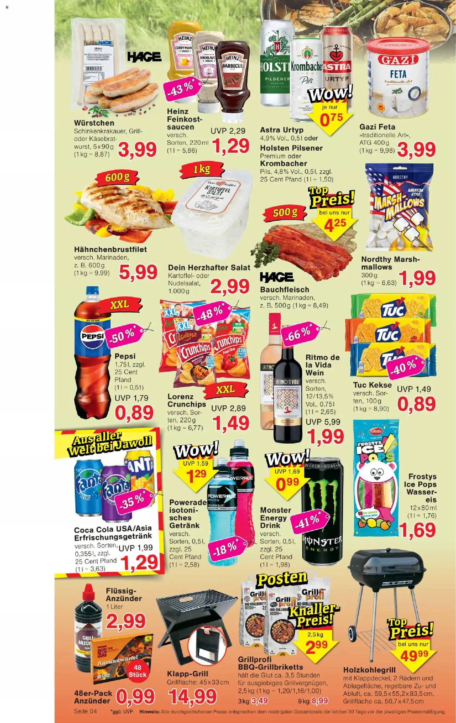 Wiglo Wunderland Prospekt 	 – gültig ab 20.04.2026 | Seite: 4 | Produkte: Coca cola, Monster, Paprika, Pepsi