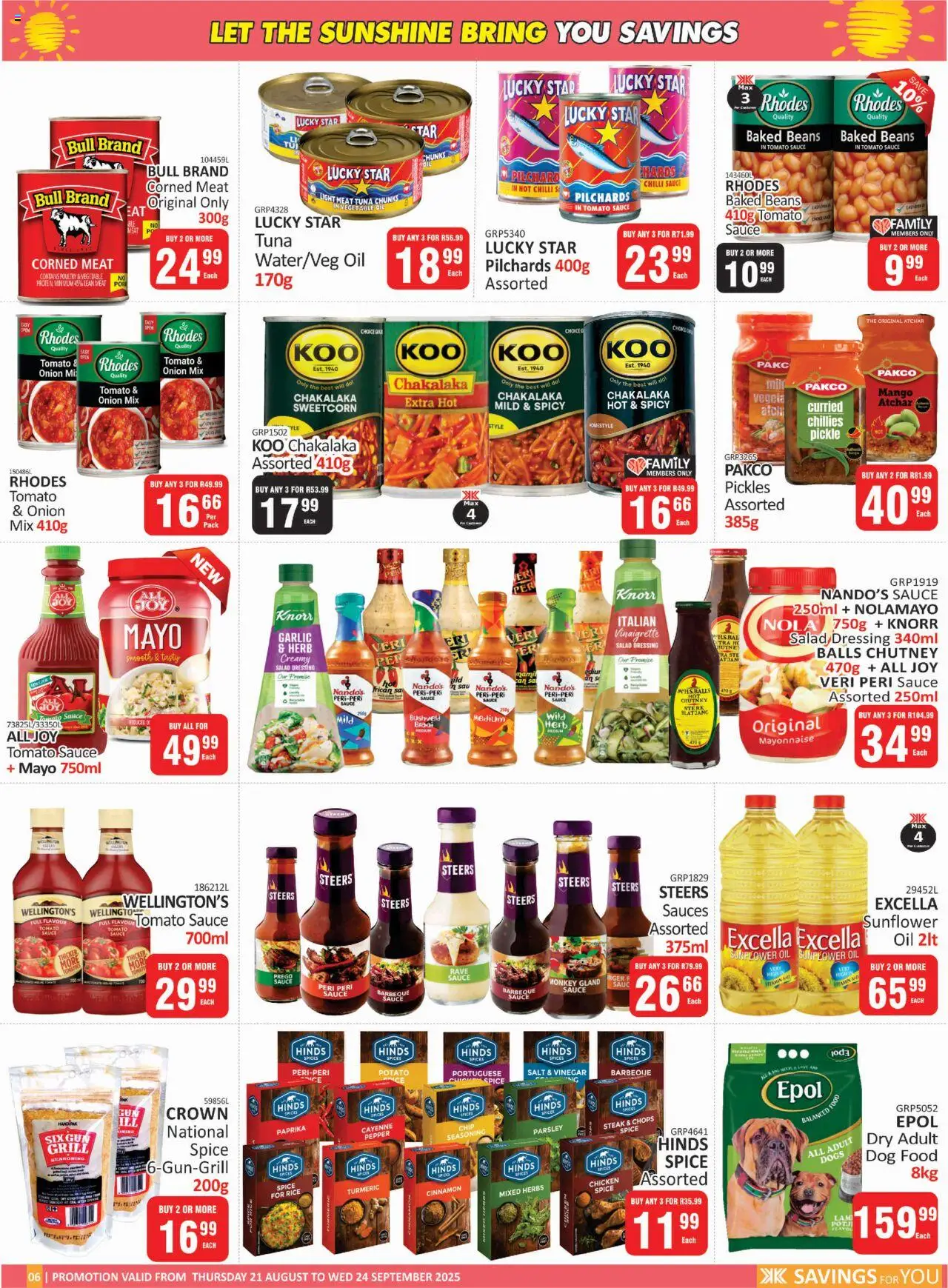KIT KAT Cash & Carry Spring Leaflet Promotion │ valid from 21.08.2025 | Page: 6 | Products: Chutney, Limpiador íntimo, Salad, Garlic