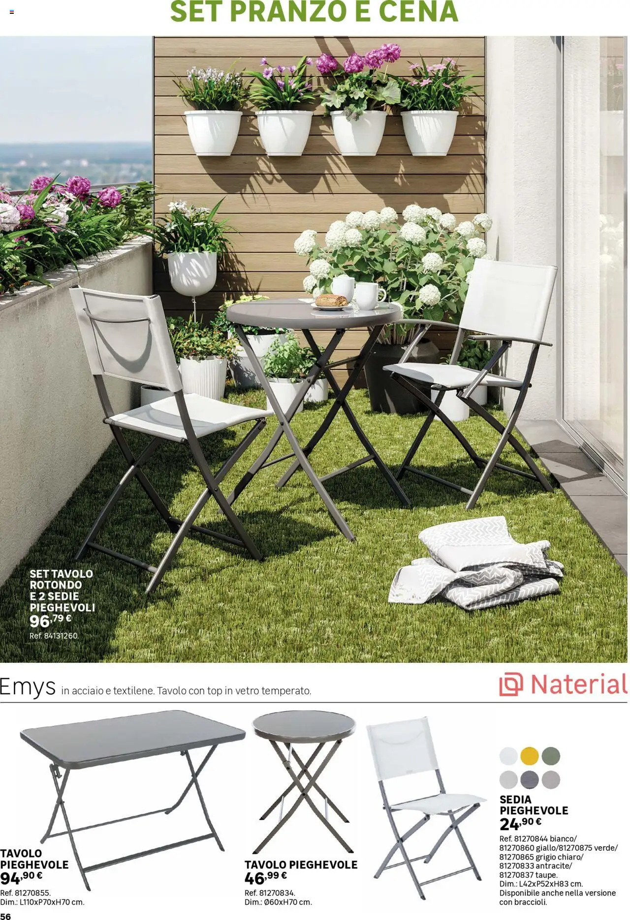 Volantino Leroy Merlin del 02.06.2025 | Pagina: 56 | Prodotti: Top, Tavolo, Sedia