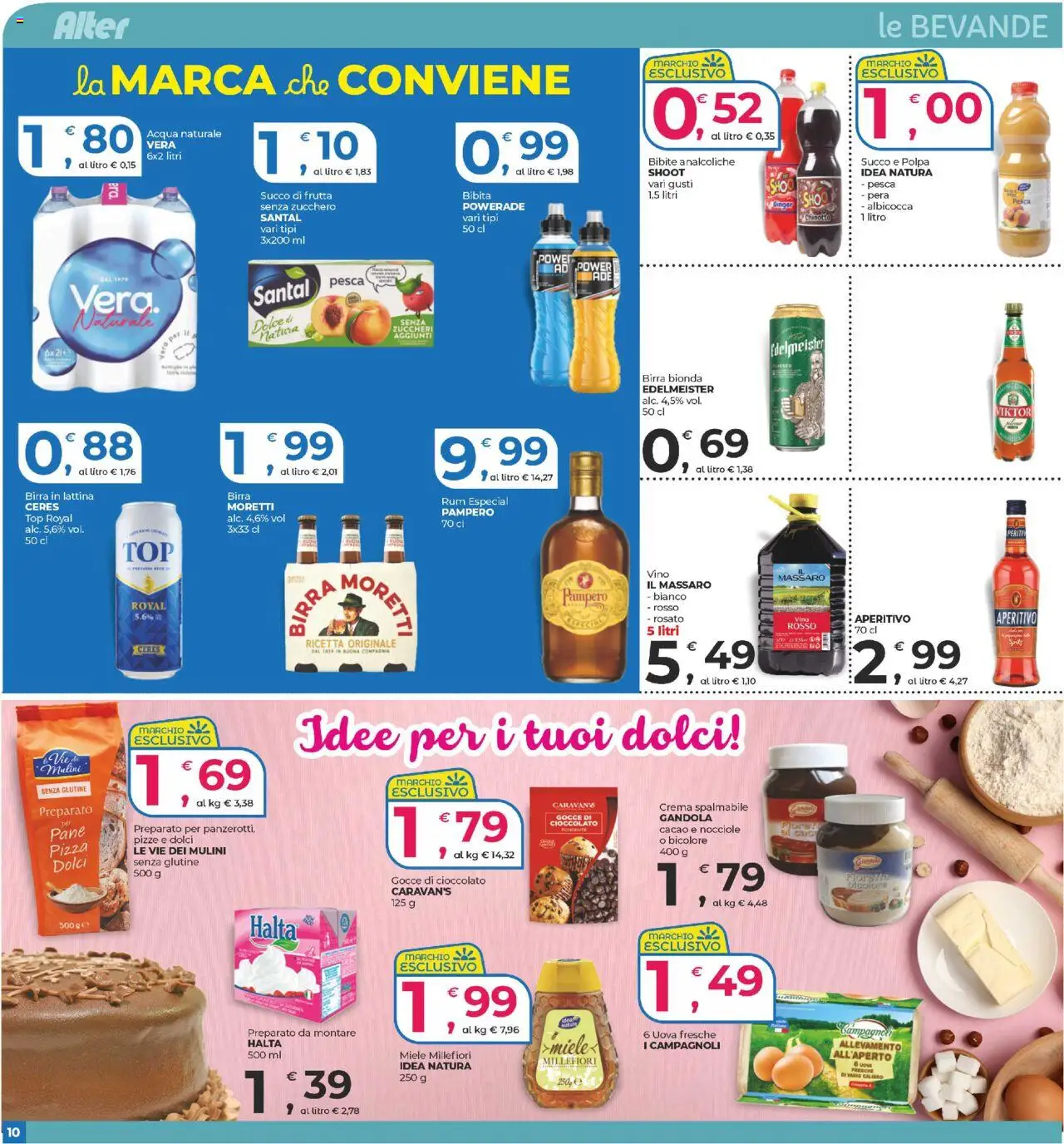 Volantino Alter Discount del 18.09.2025 | Pagina: 10 | Prodotti: Uova, Birra, Ceres, Bibite
