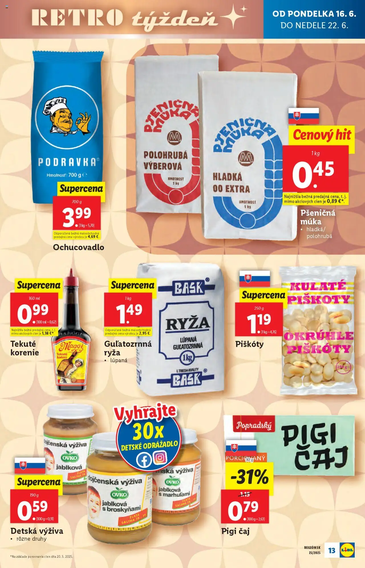 Lidl leták │ platný od 16.06.2025 | Strana: 17 | Produkty: Ryža, Čaj, Múka, Korenie