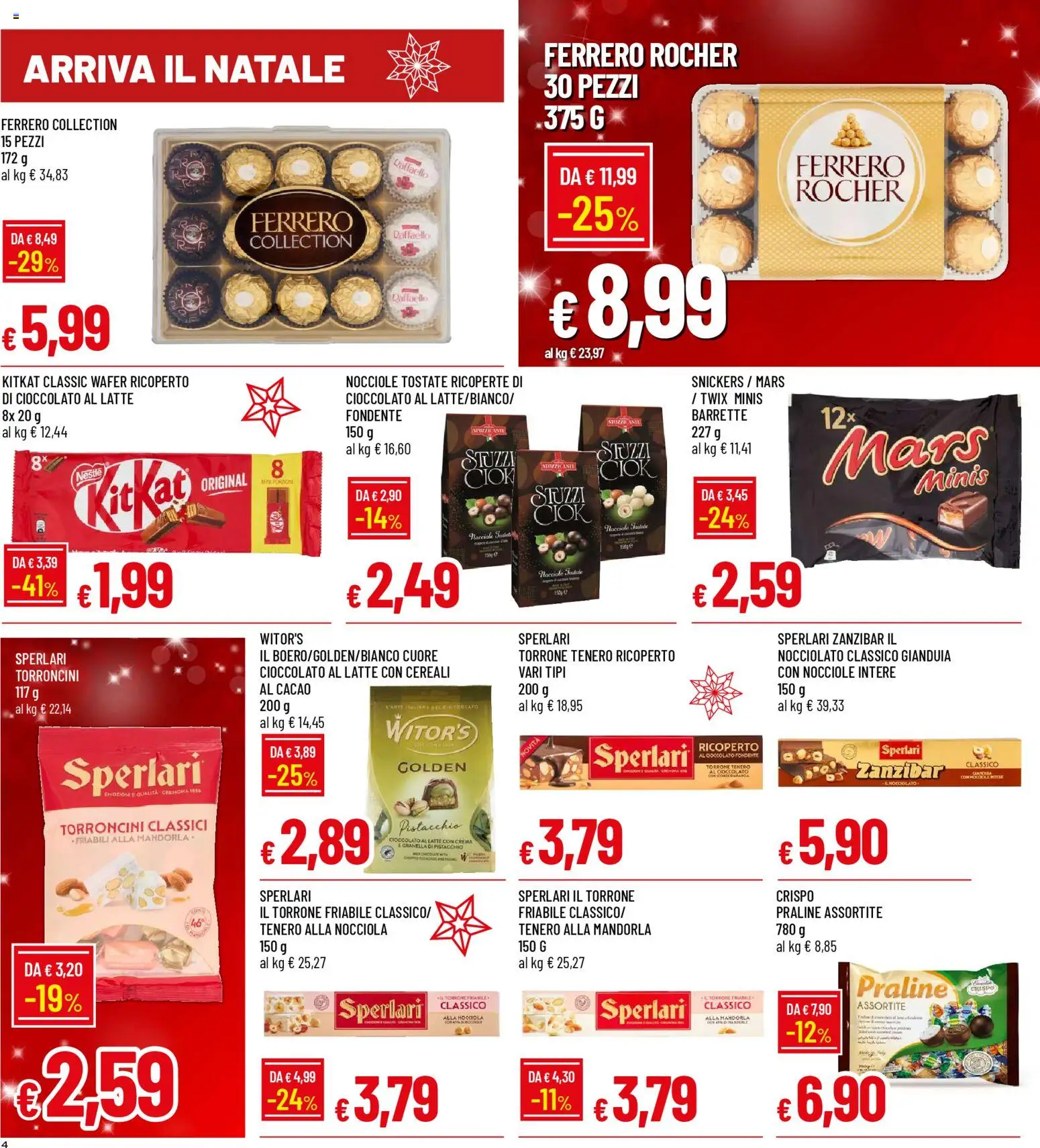 Volantino Famila del 04.12.2025 | Pagina: 4 | Prodotti: Crema, Cioccolato, Cacao, Torroncini