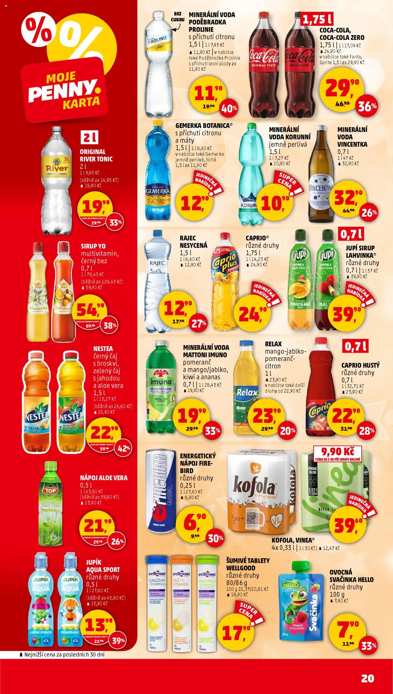 Penny Market leták - Čtvrtečník od 11.12.2025 | Strana: 20 | Produkty: Jupí, Poděbradka ProLinie, Citron, Vinea