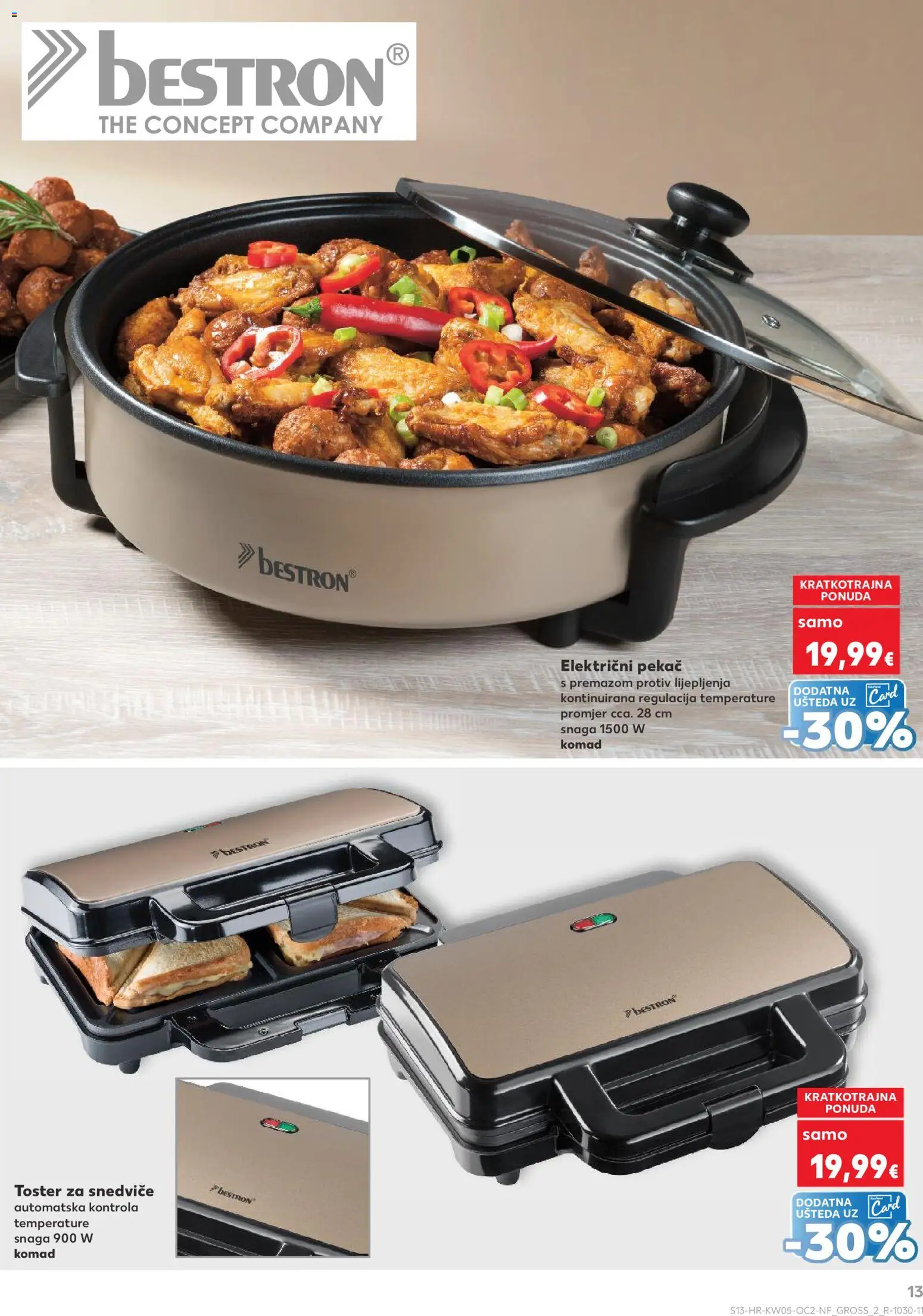 Kaufland katalog | vrijedi od 28.01.2026 | Stranica: 13 | Proizvodi: Toster, Pan