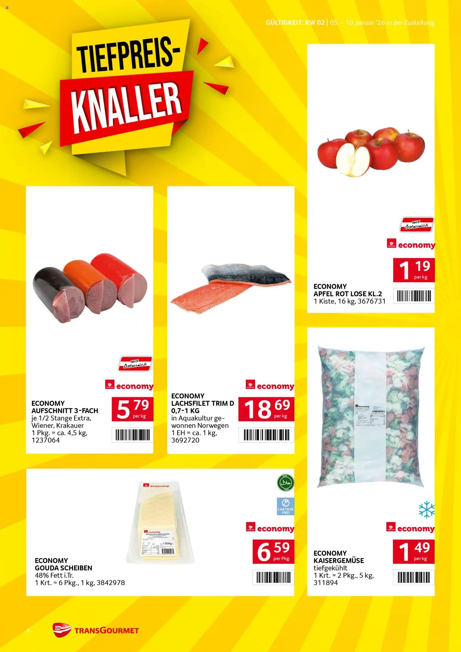 Transgourmet Zustellaktion gültig ab 05.01.2026 | Seite: 4 | Produkte: Äpfel