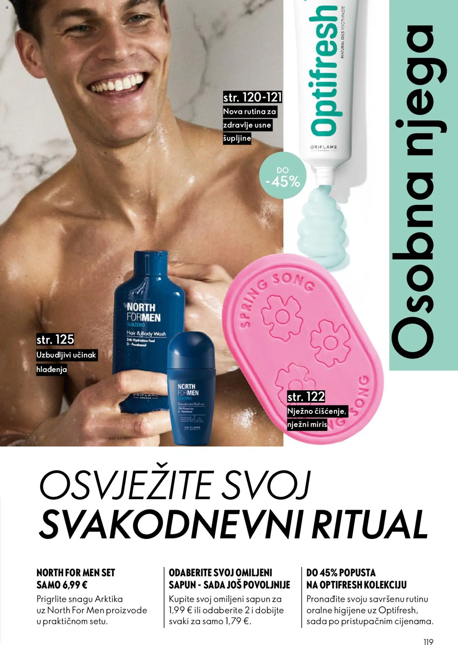 Oriflame katalog | vrijedi od 22.04.2026 | Stranica: 119 | Proizvodi: Roll on, Miris, Sapun