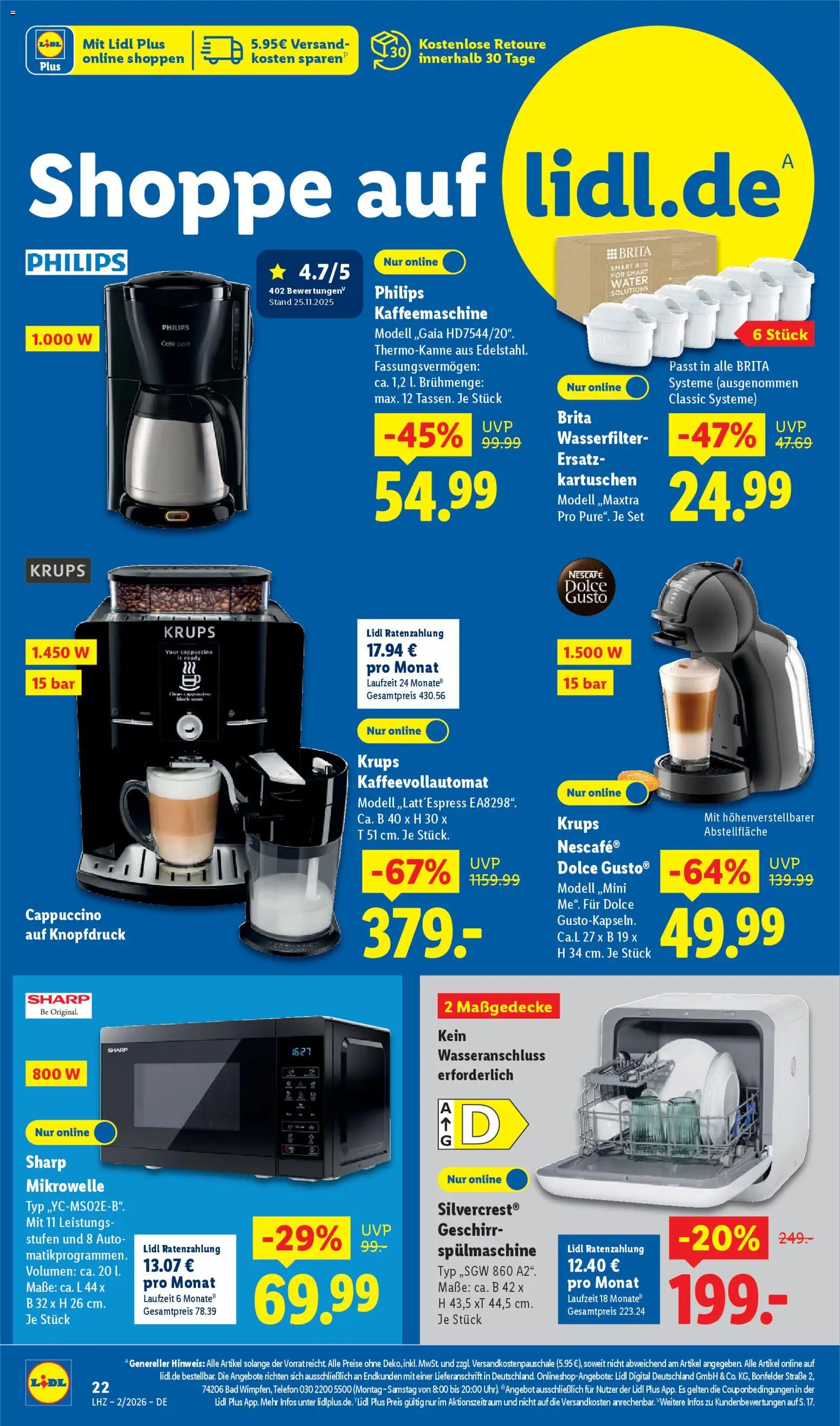 Lidl Prospekt Grimma – gültig ab 05.01.2026 | Seite: 30 | Produkte: Mikrowelle, Nescafe, Bad, Telefon