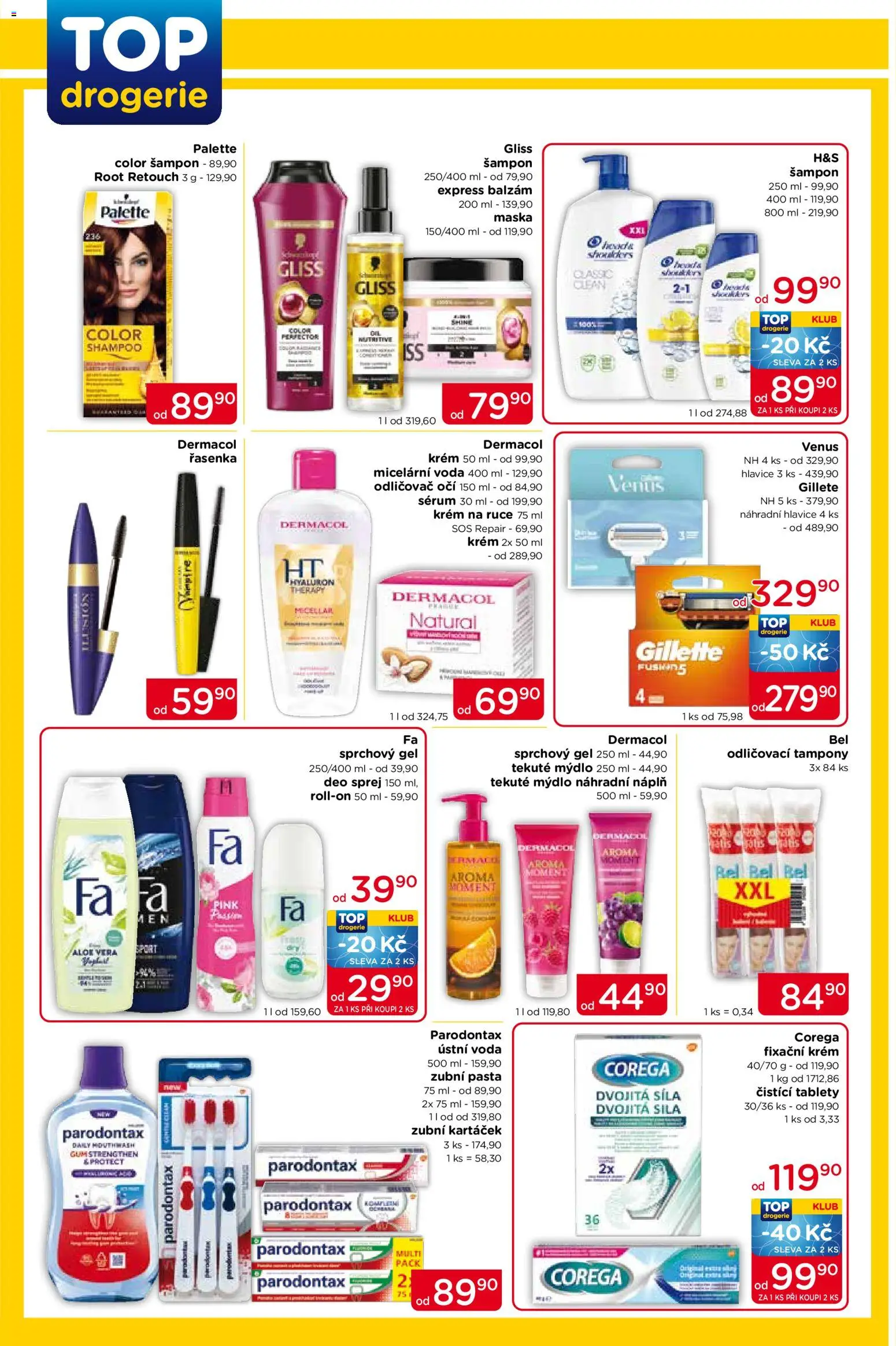 Top drogerie leták od 05.03.2026 | Strana: 2 | Produkty: Zubní pasta, Aloe vera, Řasenka, Maska