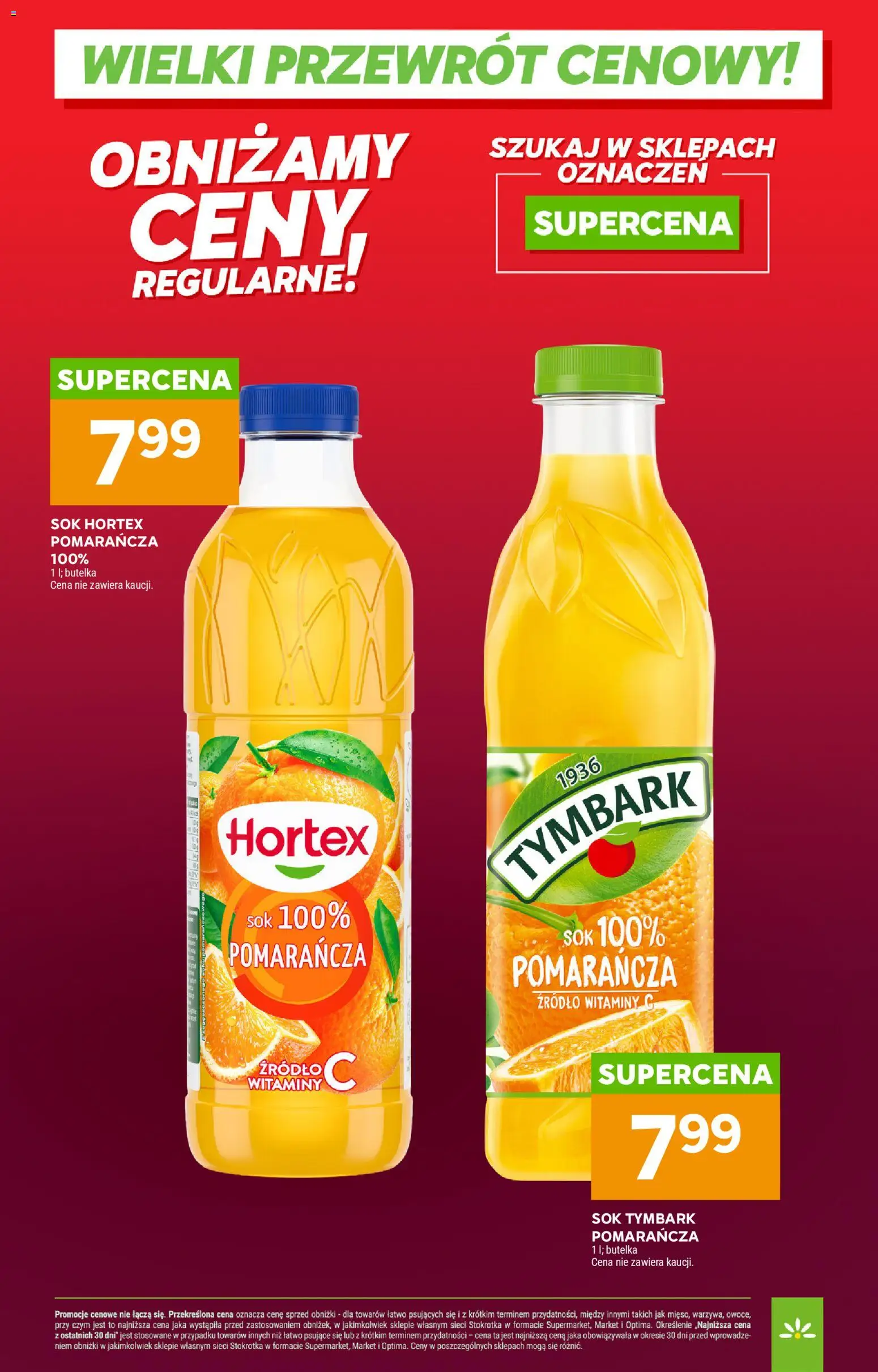 Stokrotka gazetka - Wielki przewrót cenowy od 23.04.2026 | Strona: 4 | Produkty: Stokrotka, Sok