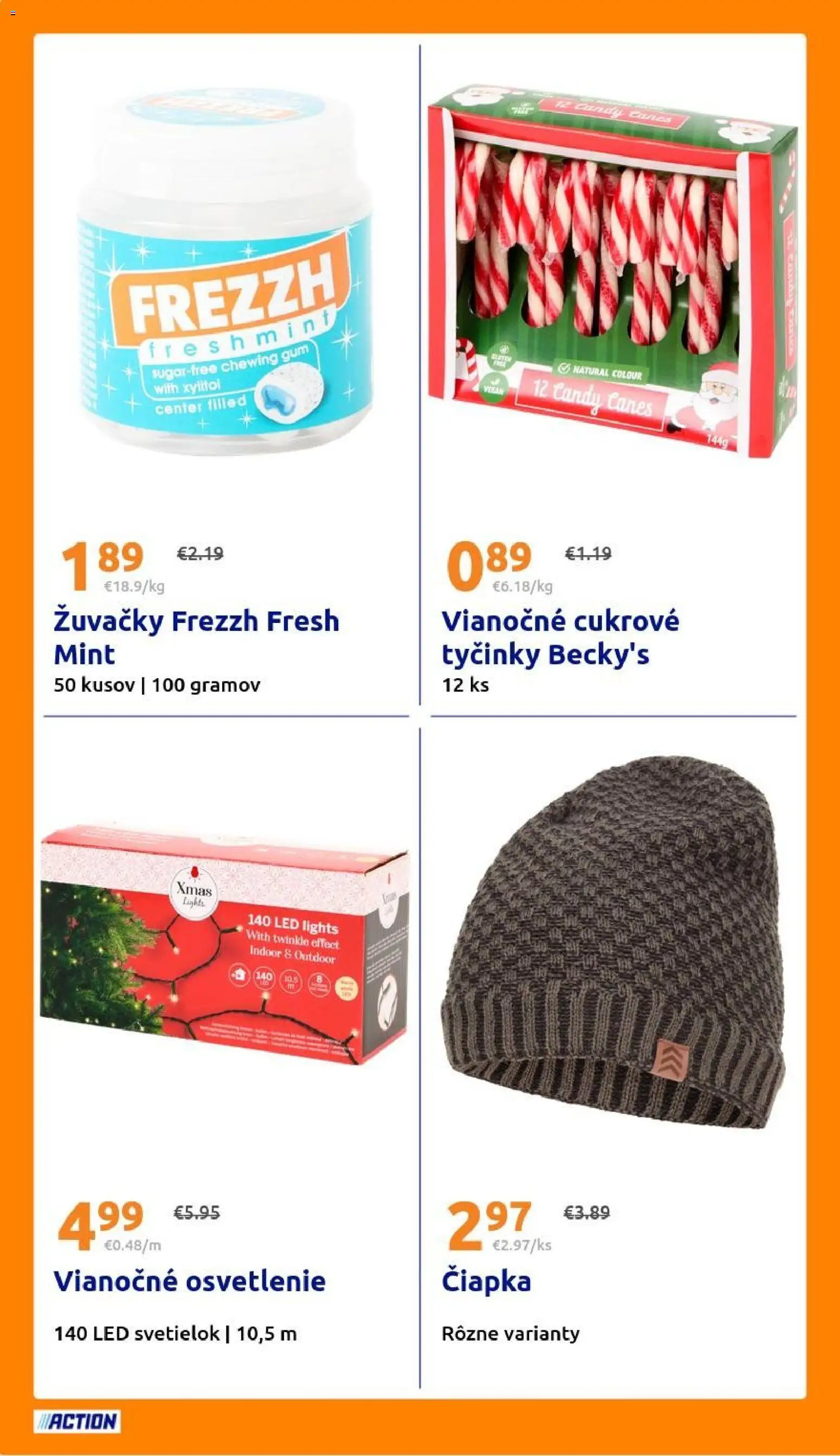 Nové Action akcie – leták je platný od 19.11.2025 | Strana: 22 | Produkty: Osvetlenie, Led, Čiapka