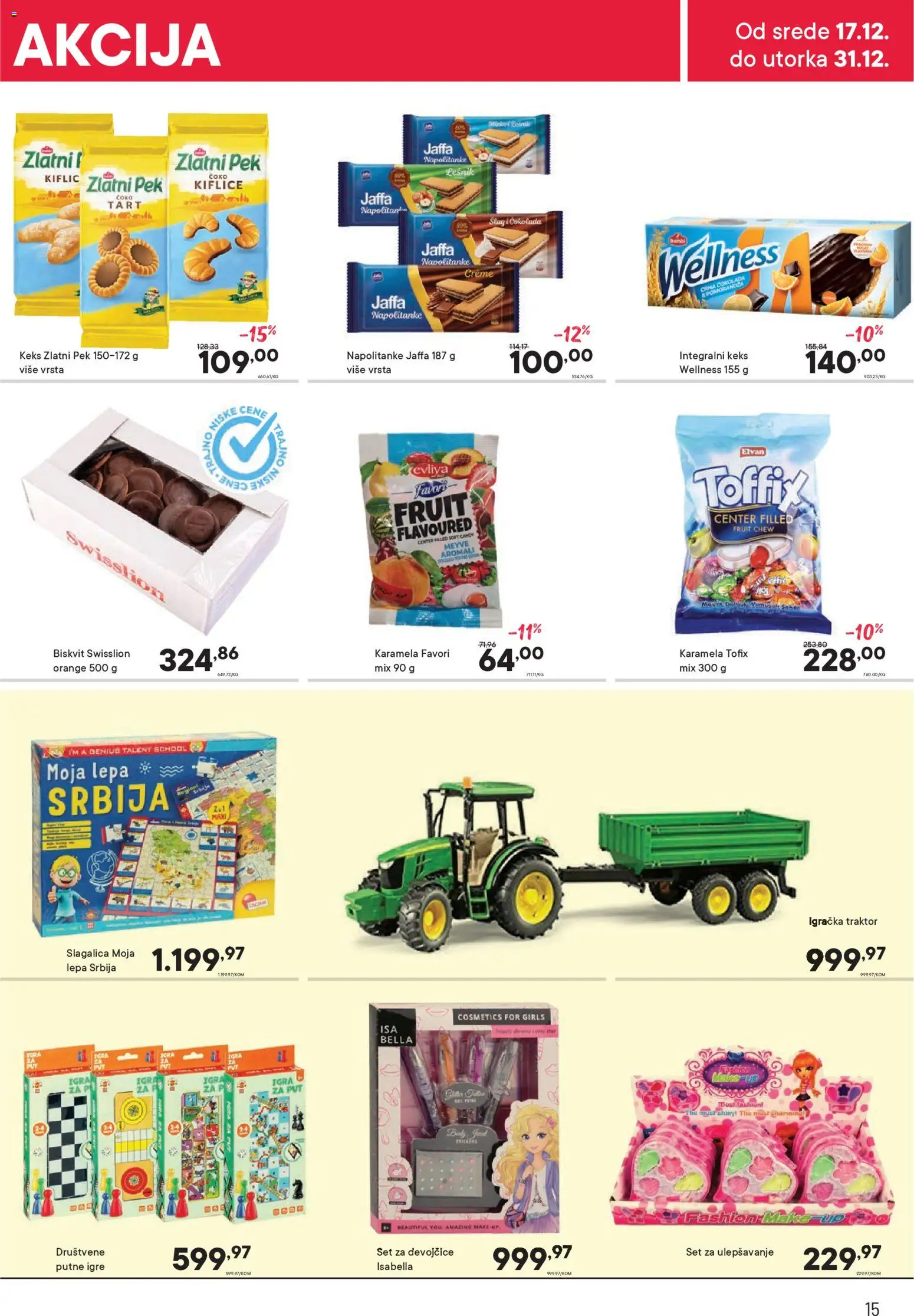 PerSu katalog - važi od 17.12.2025 | Strana: 15 | Proizvode: Šlag, Keks, Candy, Napolitanke