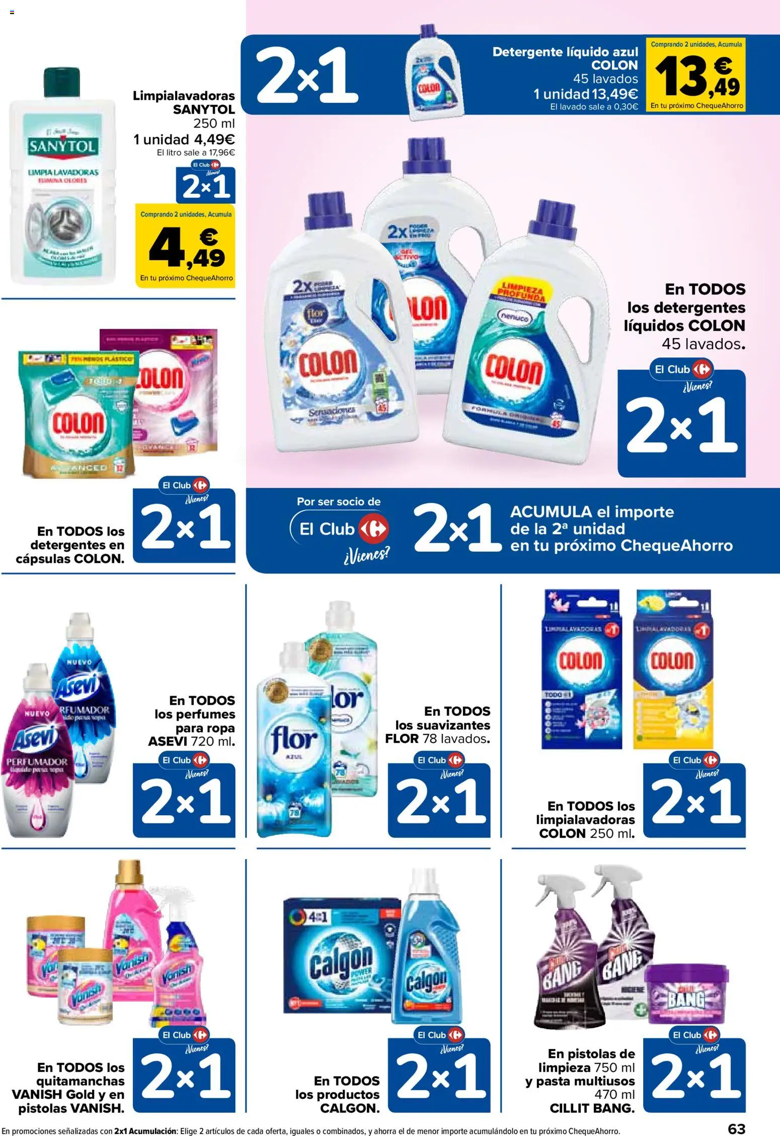 Carrefour folleto │ válido desde el 12.02.2026 | Página: 63 | Productos: Quitamanchas, Pasta, Ropa, Detergente líquido