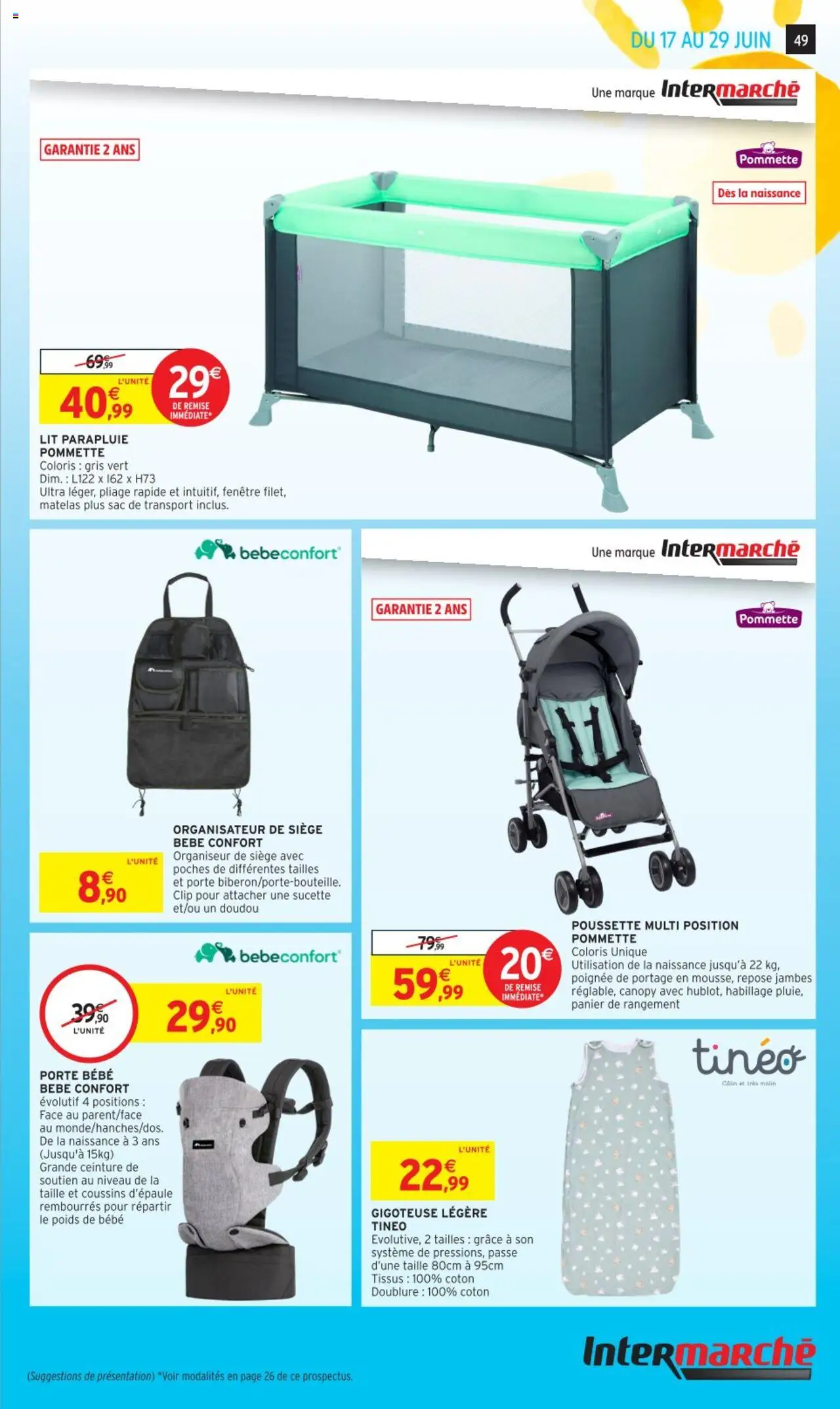 | Page: 49 | Produits: Lit parapluie, Sac de transport, Matelas, Parapluie
