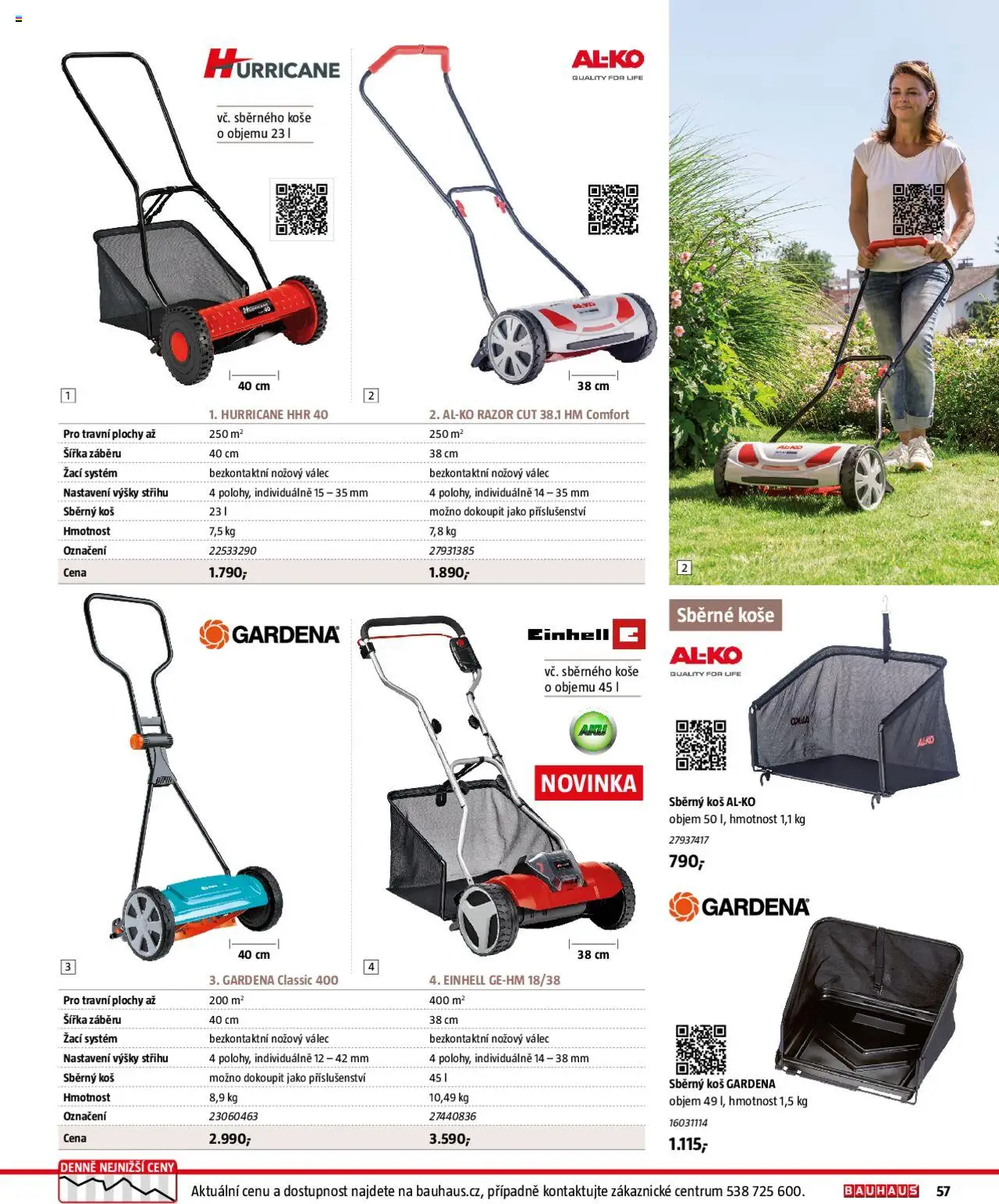 Bauhaus katalog Zahradní technika od 01.04.2025 | Strana: 57 | Produkty: Koš