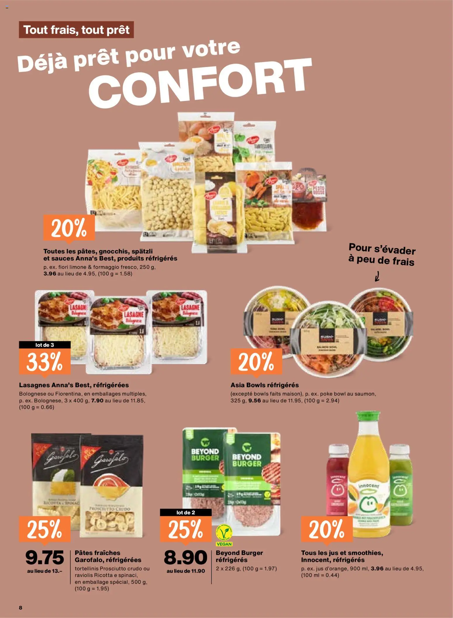 Migros aktionen FR – gültig ab 12.03.2026 | Seite: 8 | Produkte: Burger, Pasta