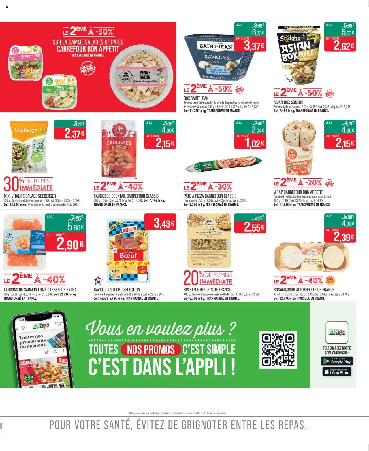  | Page: 8 | Produits: Reblochon, Pâte à pizza, Store, Noix