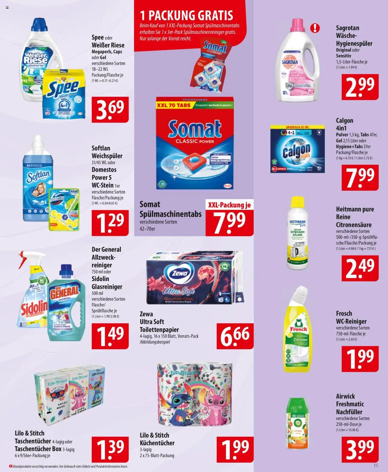 Famila Prospekt 	 – gültig ab 27.10.2025 | Seite: 15 | Produkte: Zewa, Spee, Spülmaschinentabs, Spülmaschinenreiniger