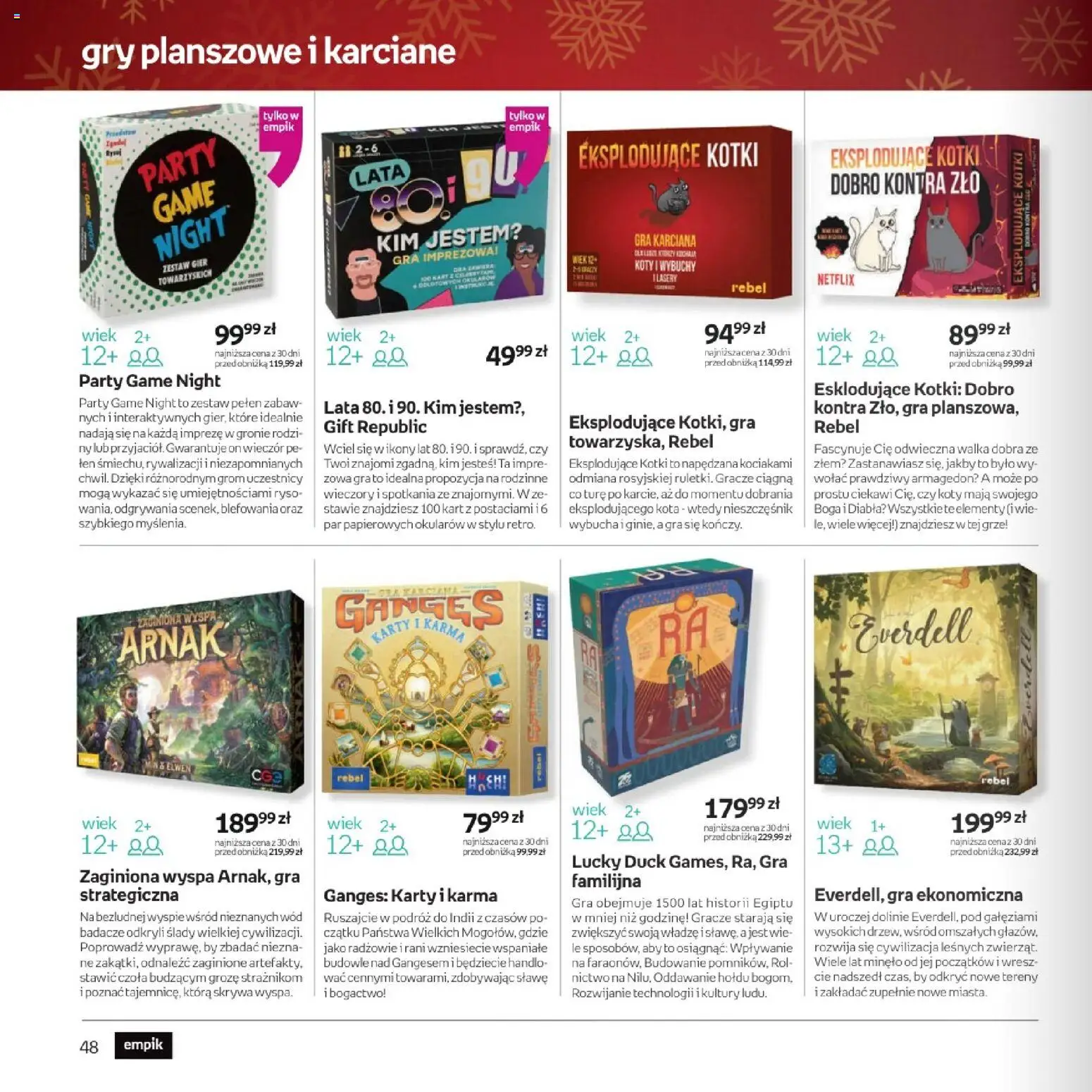 Empik promocje - Witaj w klubie znajdujących trafione prezenty dla każdego od 10.12.2025 | Strona: 48 | Produkty: Gra, Gry