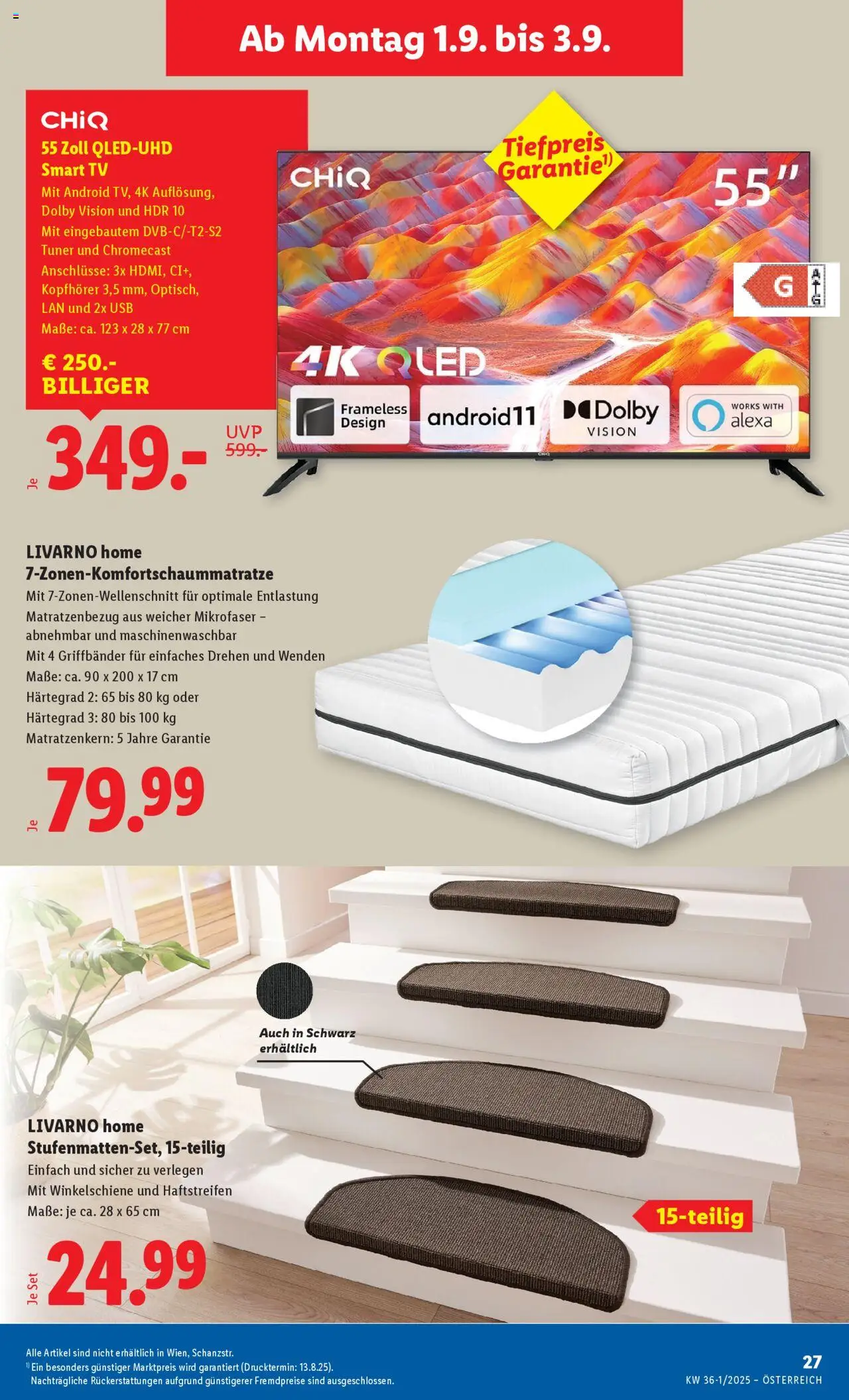 Lidl Flugblatt gültig ab 28.08.2025 | Seite: 31 | Produkte: TV, Kopfhörer, USB