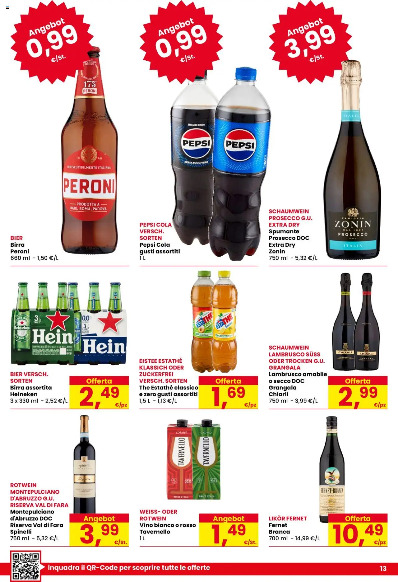 Volantino Despar del 21.08.2025 | Pagina: 13 | Prodotti: Zucchero, Vino, Spumante, Pepsi