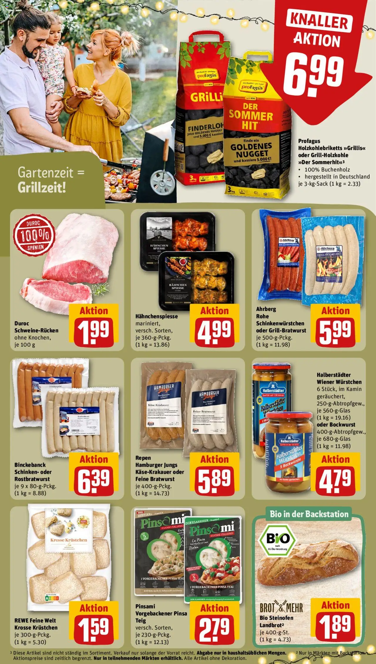 Rewe Prospekt 	 - gültig ab dem 16.06.2025 | Seite: 19 | Produkte: Grill, Bratwurst, Spieße, Schweinerucken