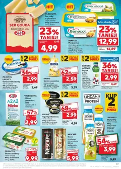 Kaufland gazetka od 10.07.2025 | Strona: 37 | Produkty: Cream cheese, Nescafe, Ser gouda, Skyr