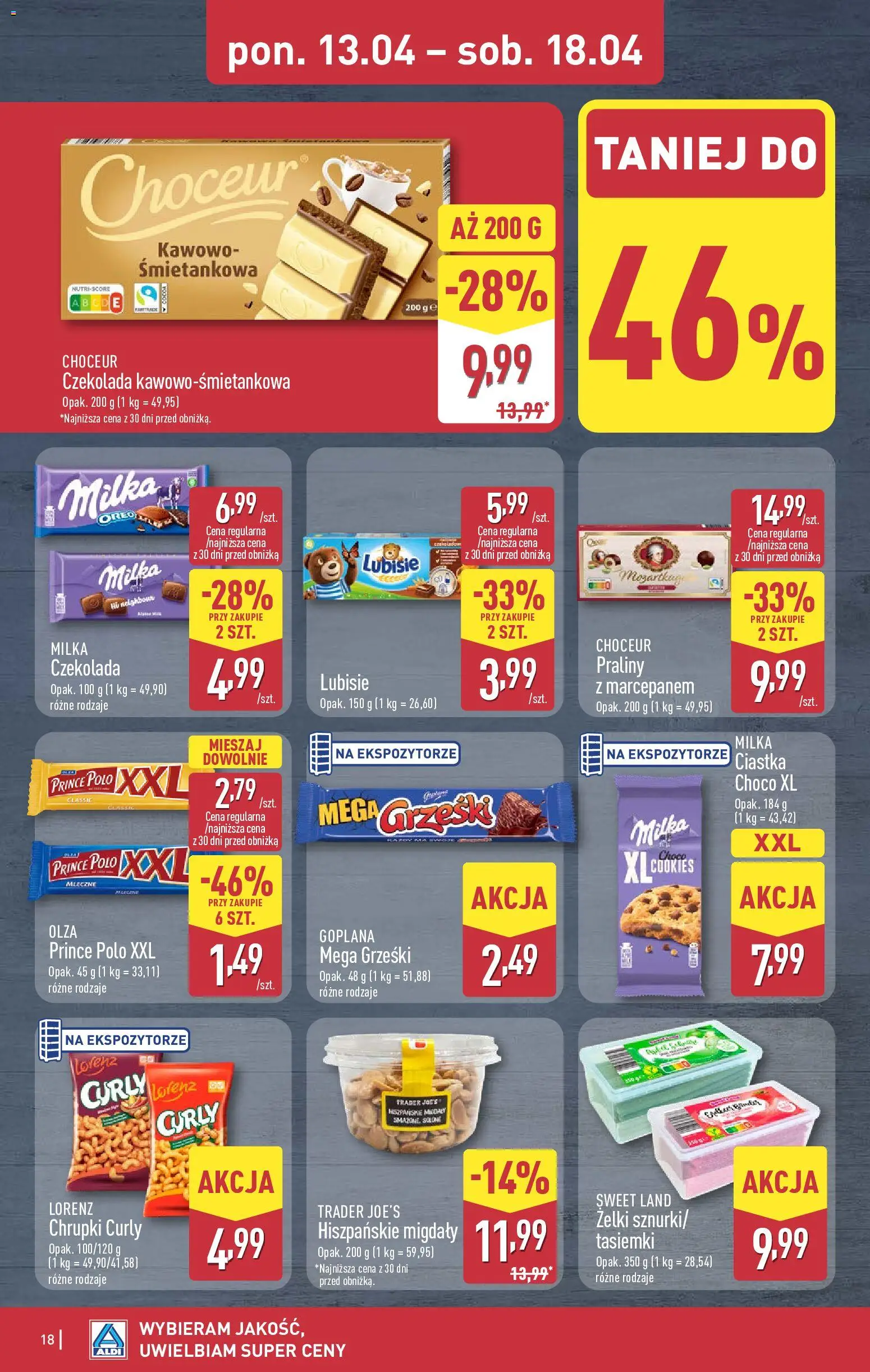 Aldi Polsko leták od 13.04.2026 | Strana: 18 | Produkty: Milka, Oreo