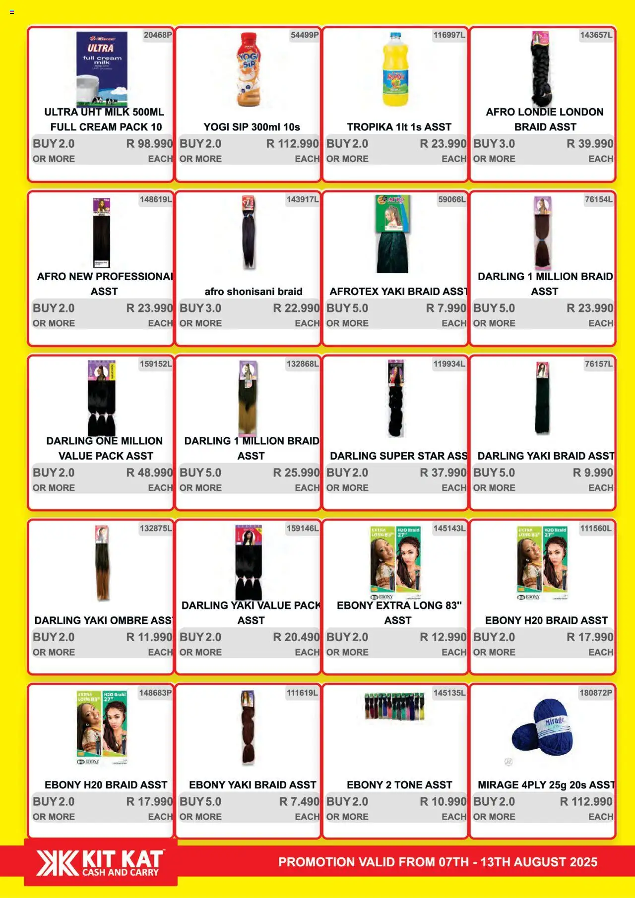 KIT KAT Cash & Carry Weekly Traders Special │ valid from 07.08.2025 | Page: 13 | Products: Milk, Cream