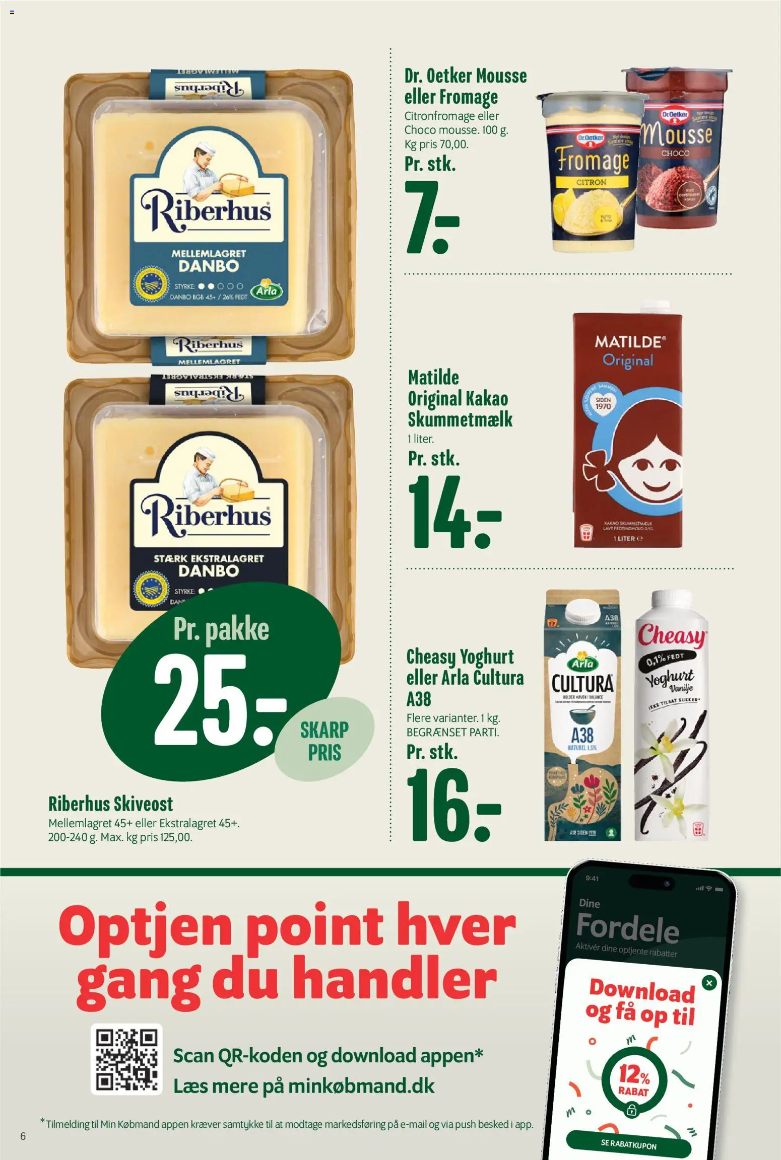 Min Købmand tilbudsavis – gyldig fra 31.10.2025 | Side: 6 | Produkter: Yoghurt, Kakao, Skiveost, Vanilje