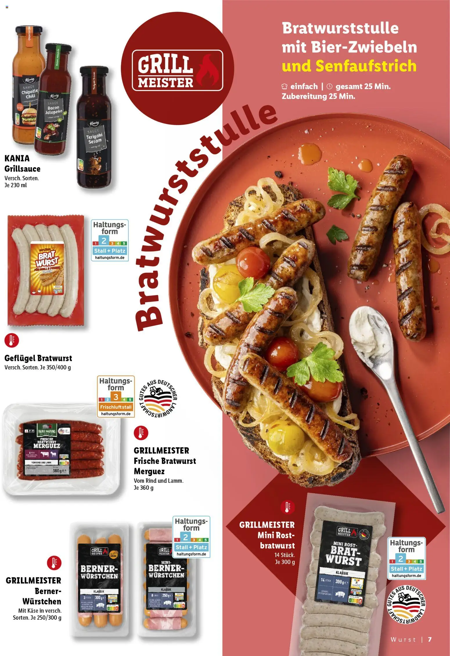 Lidl Prospekt – gültig ab 25.04.2026 | Seite: 7 | Produkte: Grill, Käse, Bratwurst, Chili