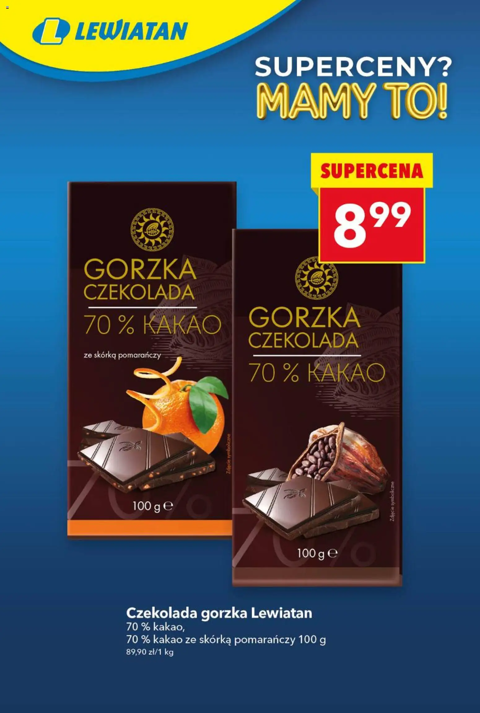Lewiatan gazetka - Superceny od 09.04.2026 | Strona: 15 | Produkty: Kakao, Czekolada gorzka, Czekolada